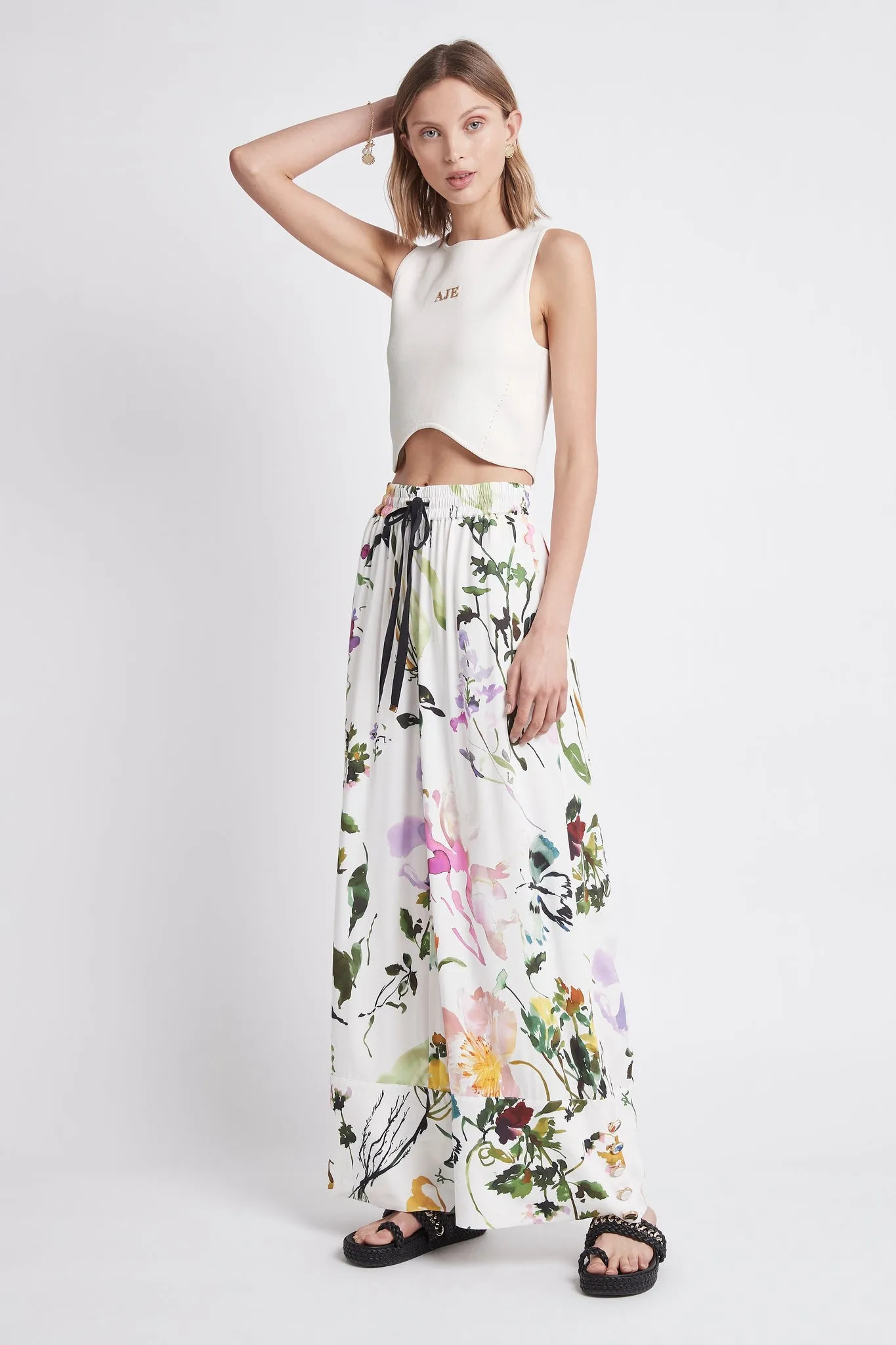 Willow Logo Knit Tank Top sold by Aje product image thumbnail 5