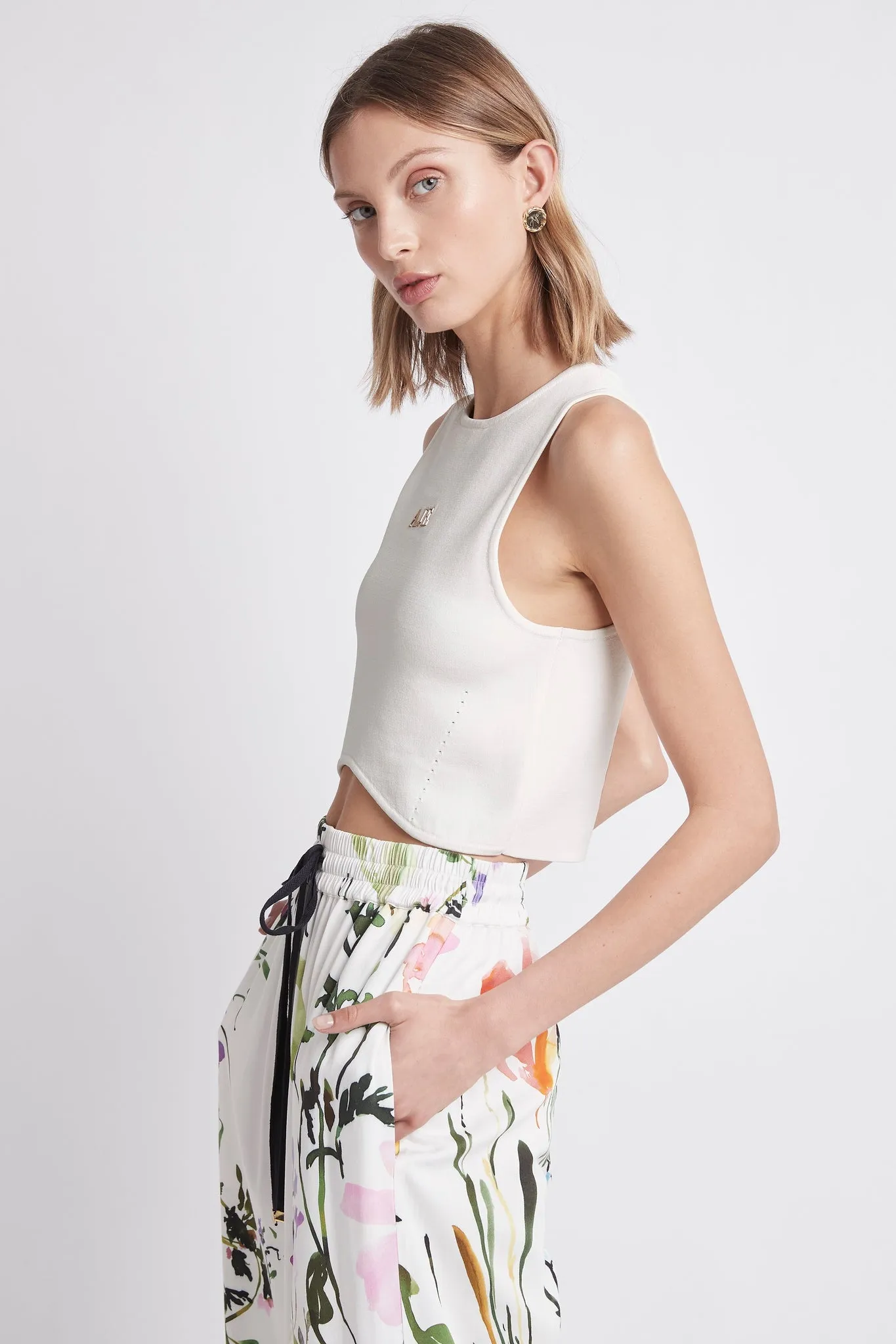Willow Logo Knit Tank Top sold by Aje product image thumbnail 4