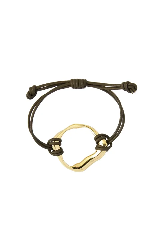 Splice Organic Leather Ring Bracelet made by Aje