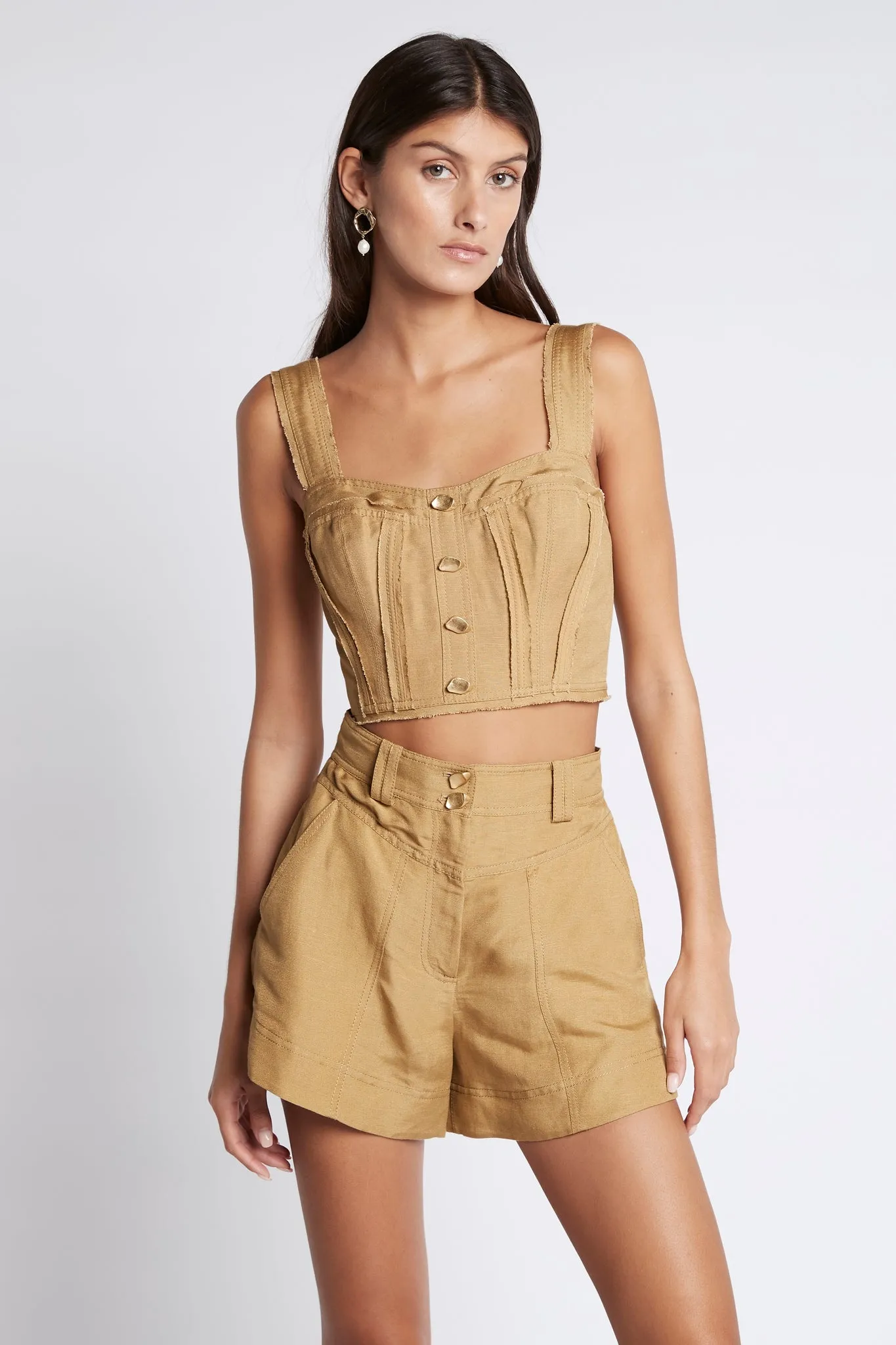 Milos Bustier Cropped Top sold by Aje