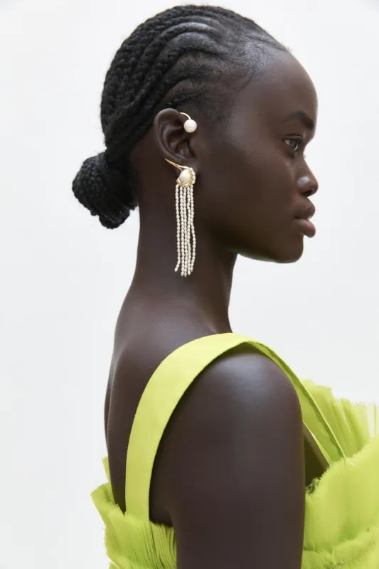 Eau Asymmetric Drop Earring Cuff made by Aje