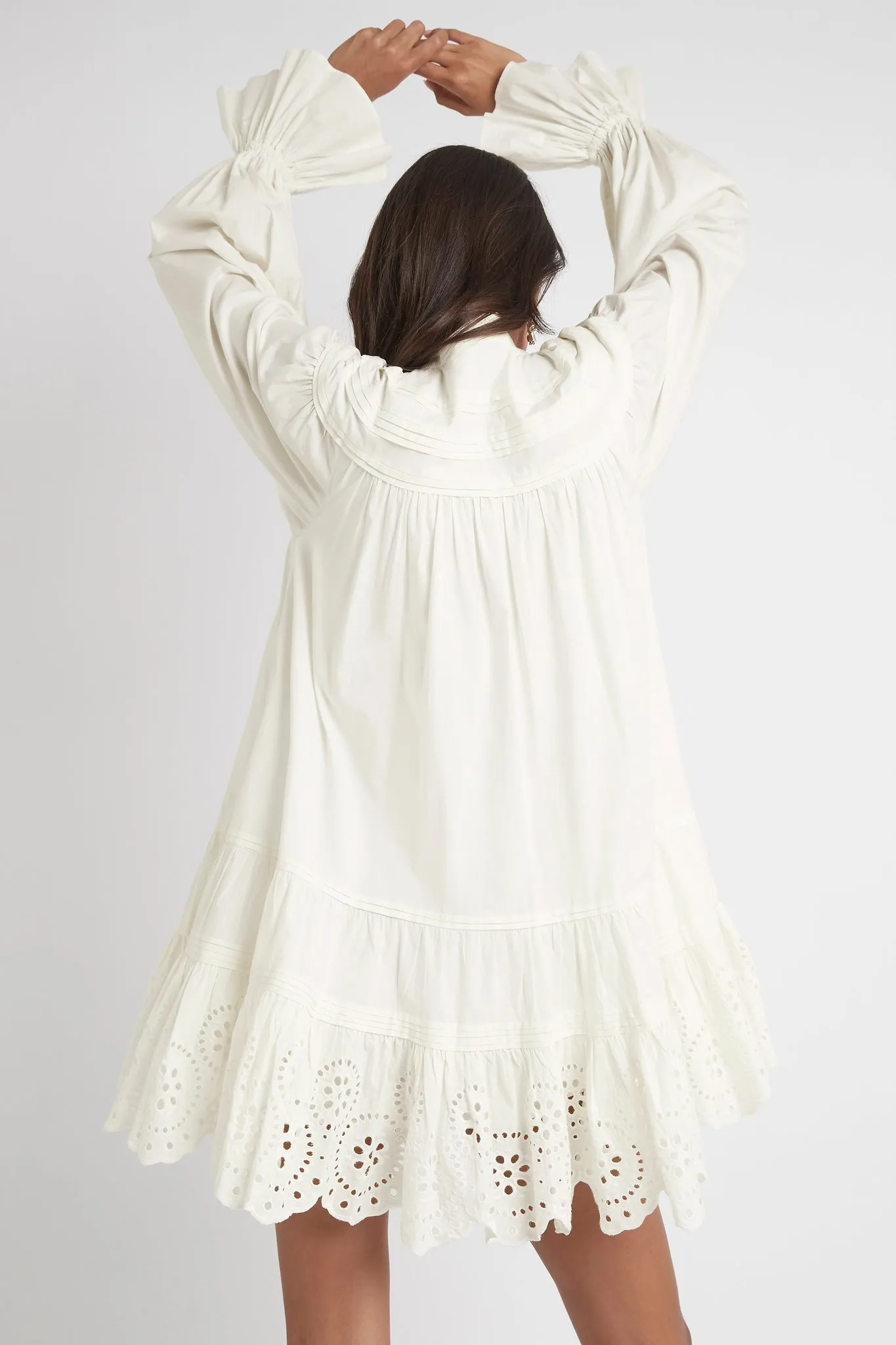 Salita Longsleeve Broderie Smock Dress sold by Aje product image thumbnail 5
