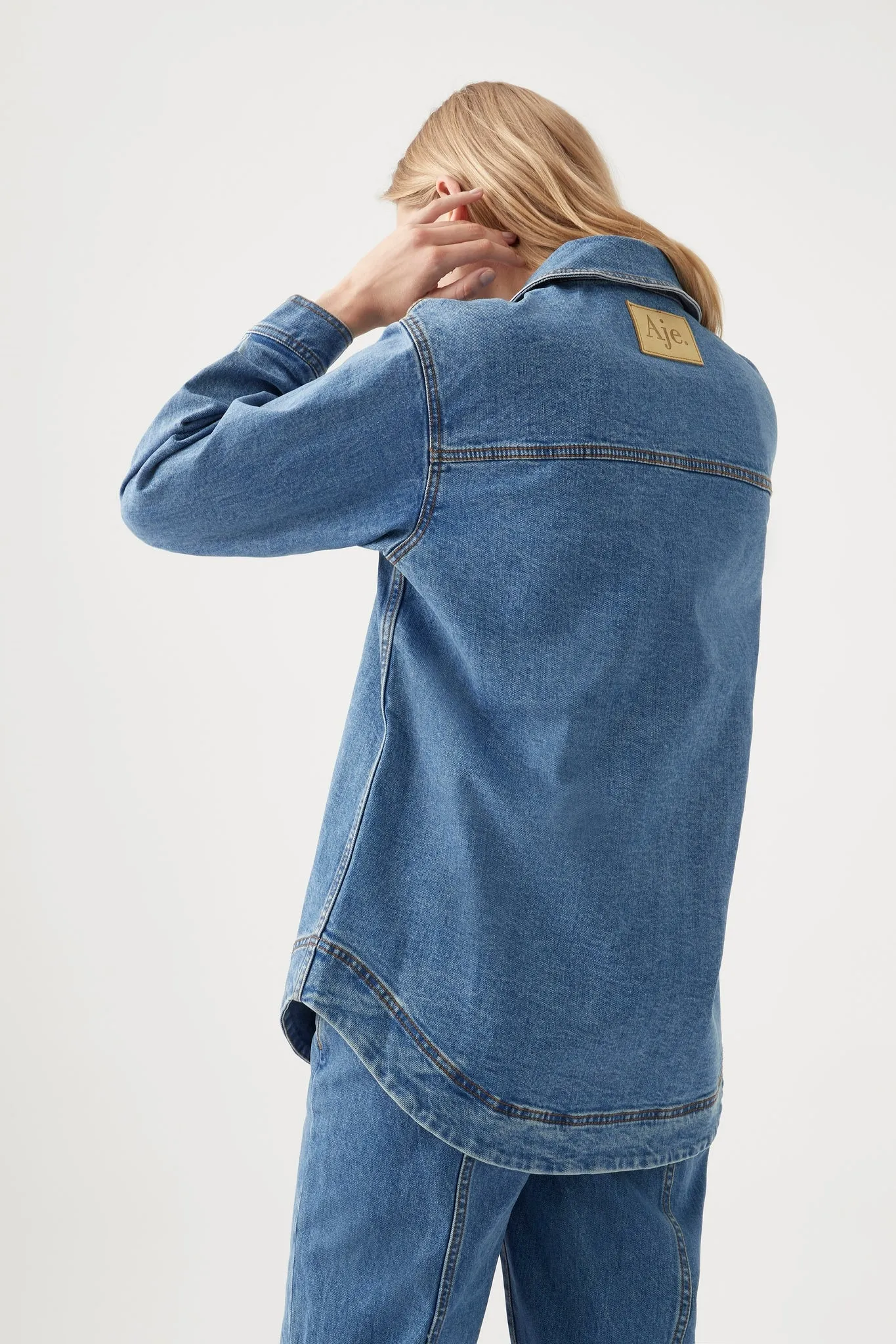 Ana Denim Zip Shirt sold by Aje product image thumbnail 5