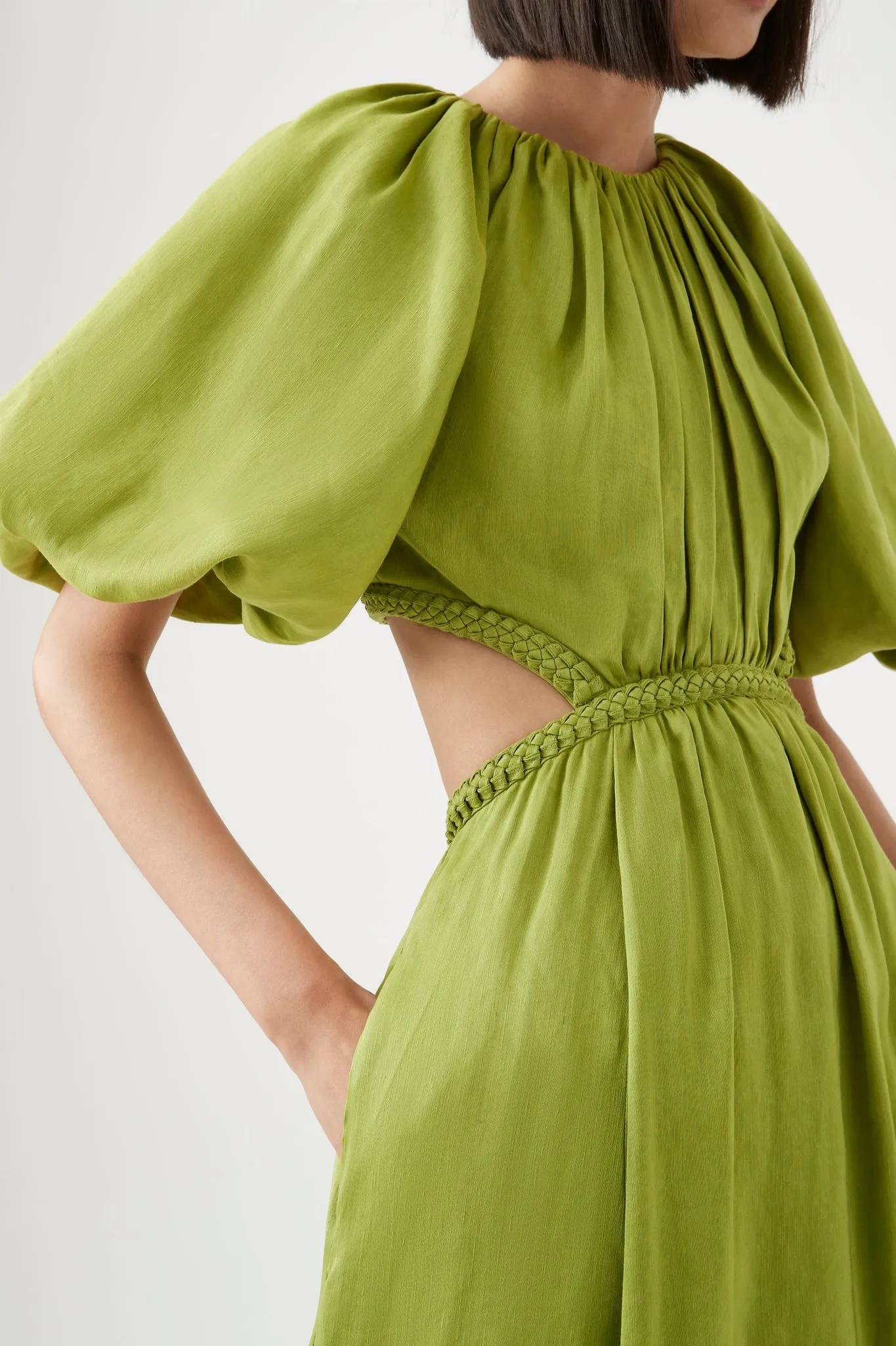 Capucine Puff Sleeve Midi Dress sold by Aje product image thumbnail 4