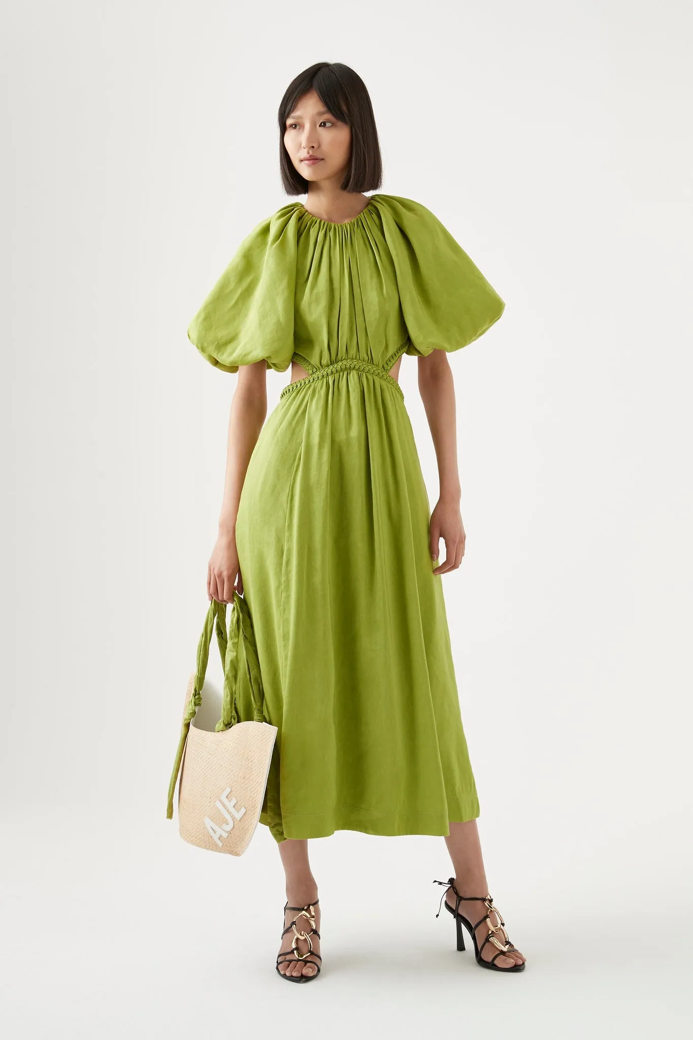 Capucine Puff Sleeve Midi Dress sold by Aje product image thumbnail 3