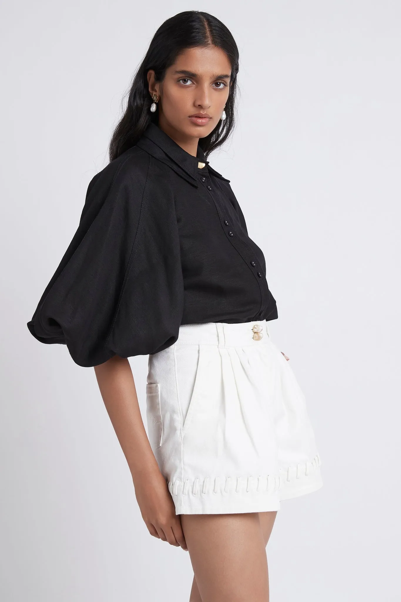 Triada Denim Laced Short sold by Aje product image thumbnail 3