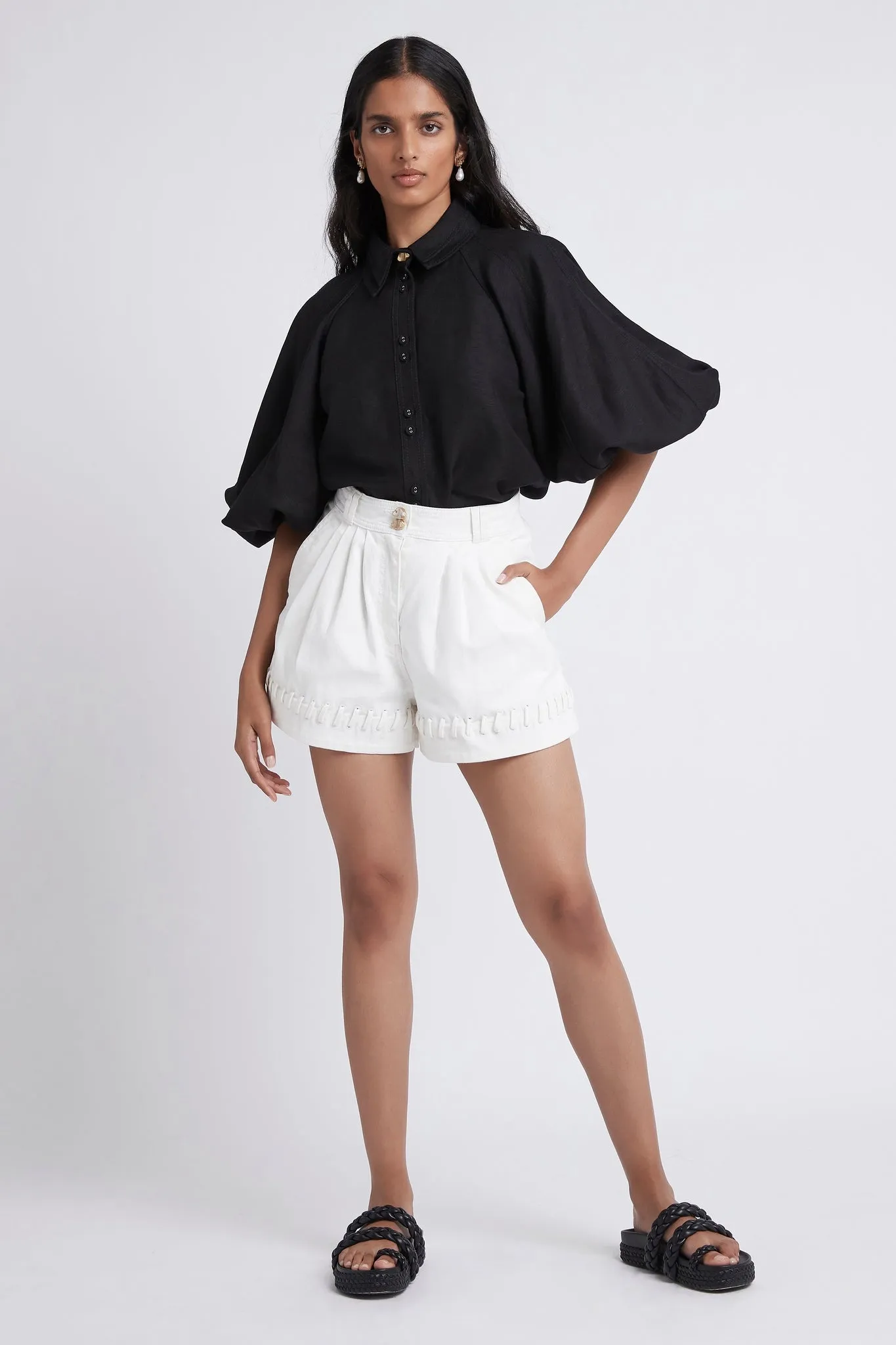 Triada Denim Laced Short sold by Aje product image thumbnail 5