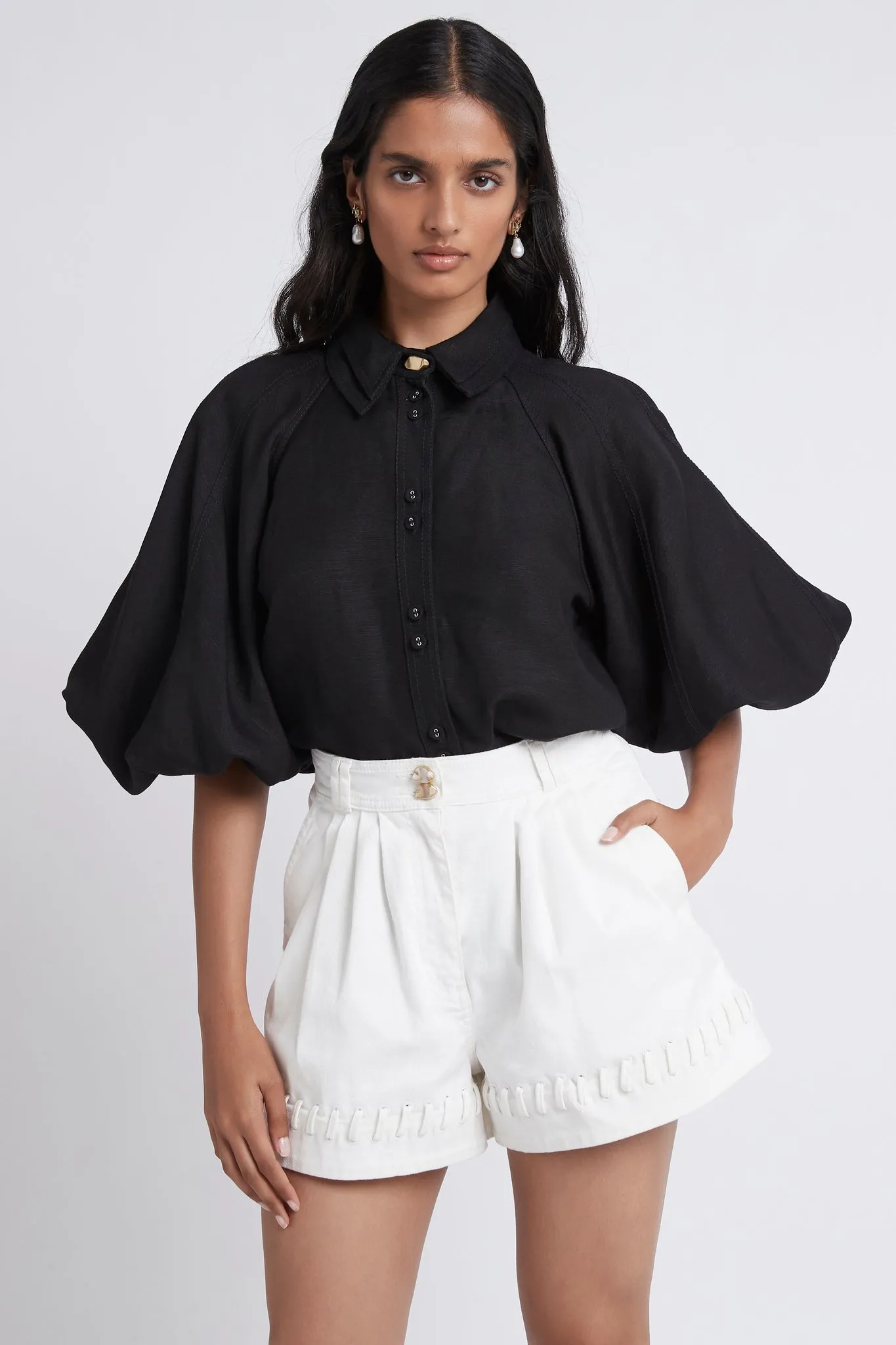 Triada Denim Laced Short sold by Aje product image thumbnail 4
