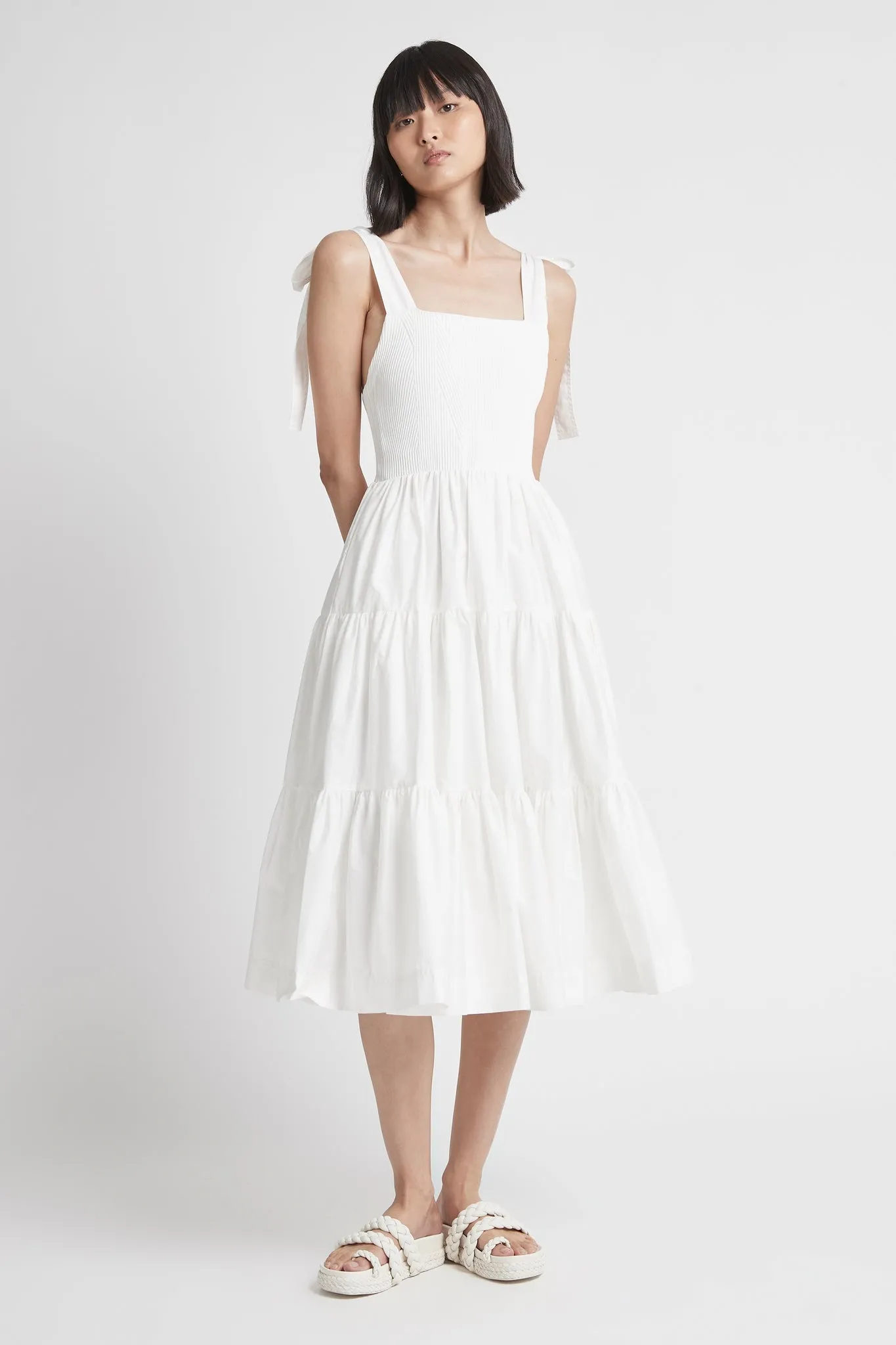 Casa Tiered Knit Midi Dress sold by Aje