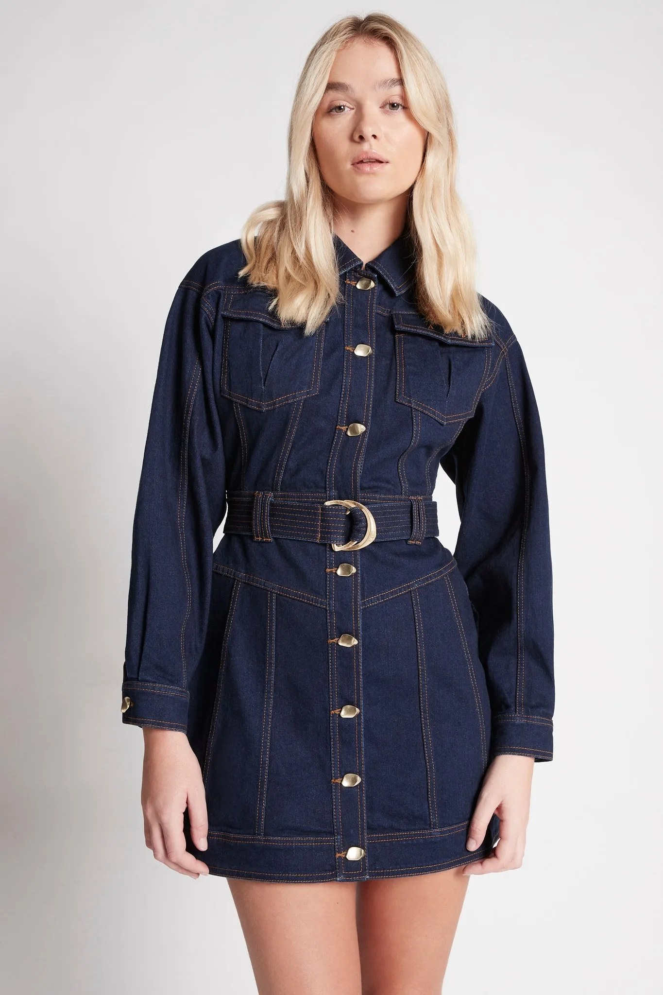 Philia Belted Denim Dress sold by Aje product image thumbnail 3