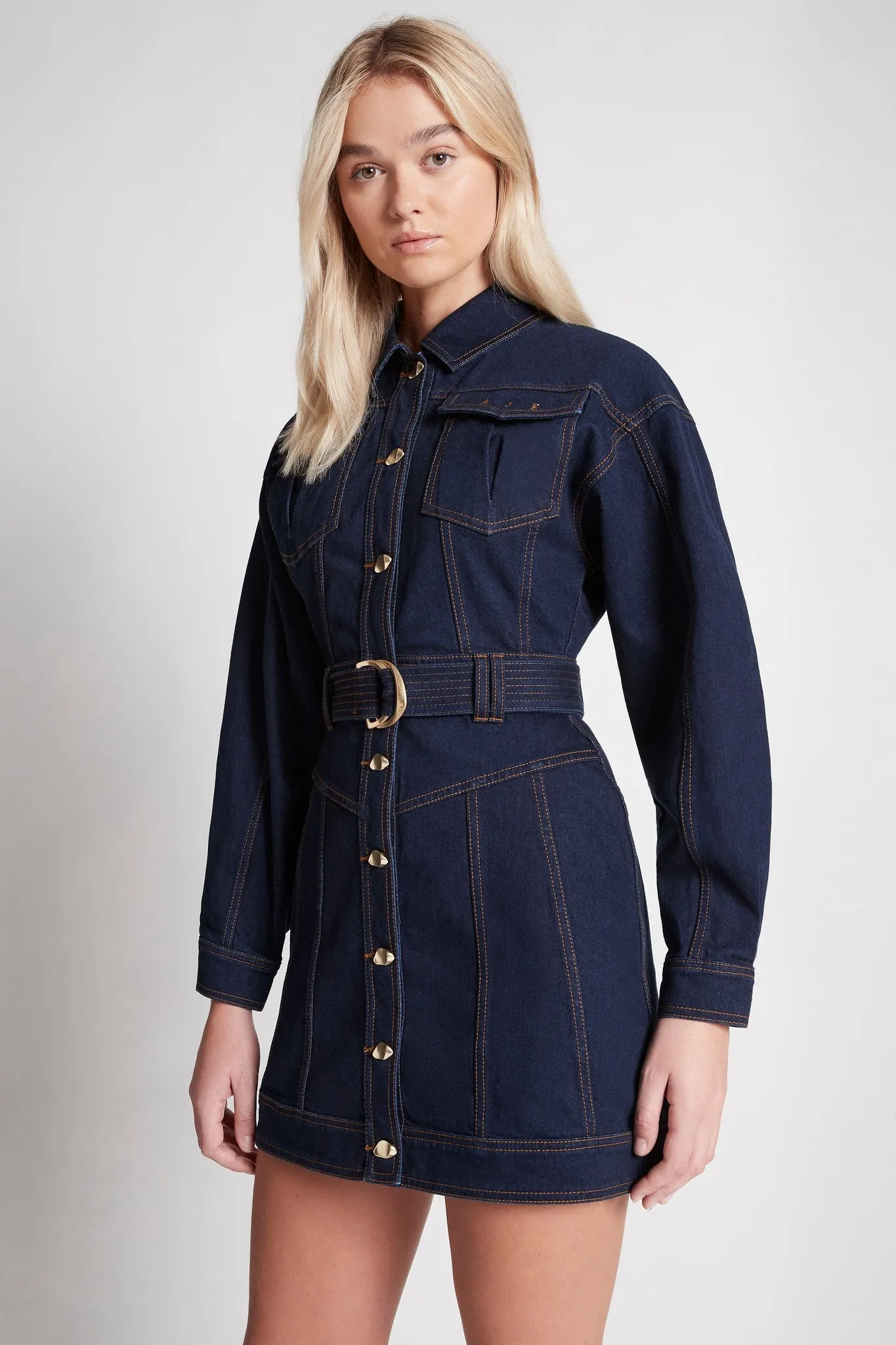 Philia Belted Denim Dress sold by Aje product image thumbnail 4