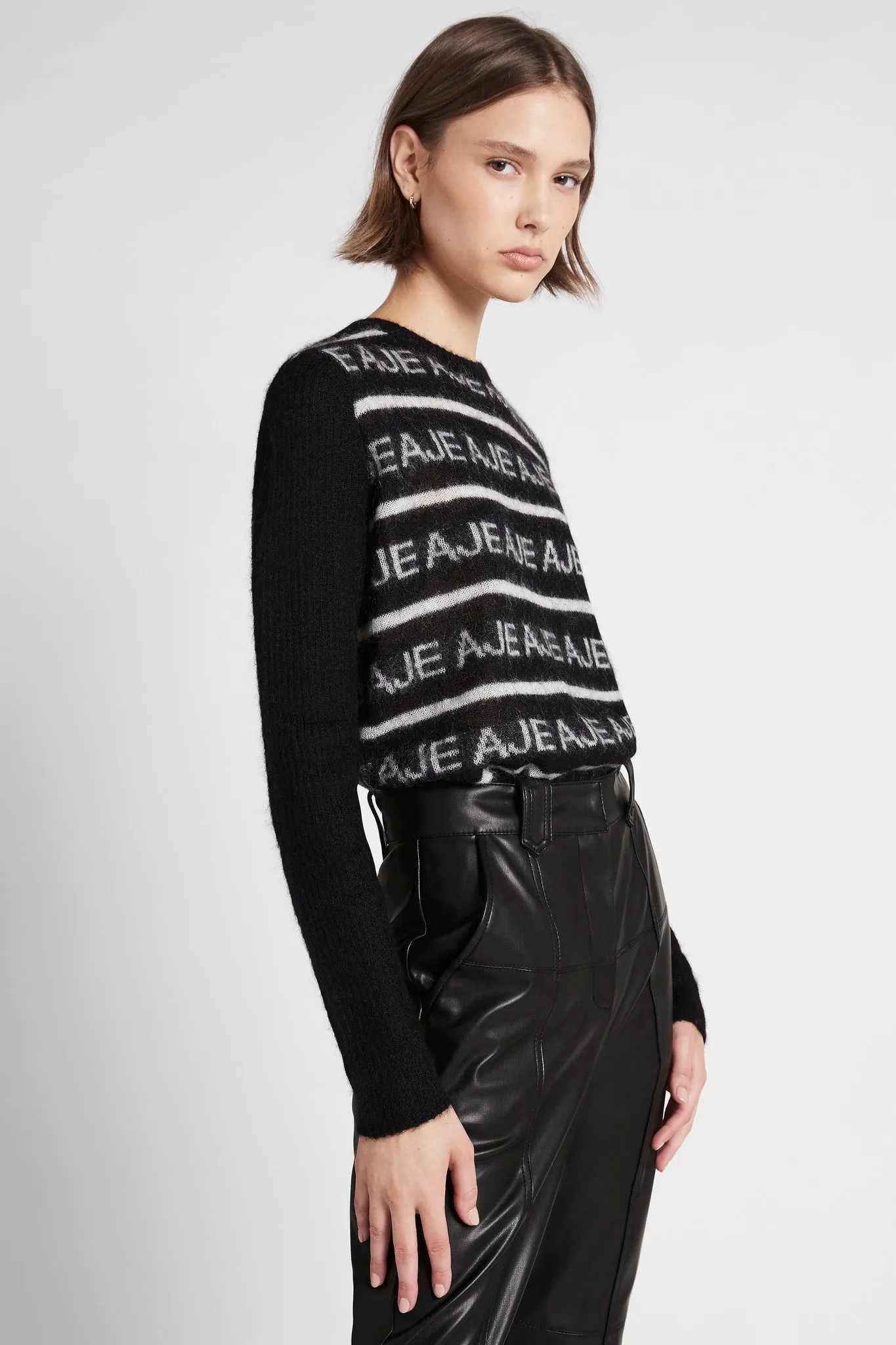 Margot Logo Knit Jumper sold by Aje product image thumbnail 3