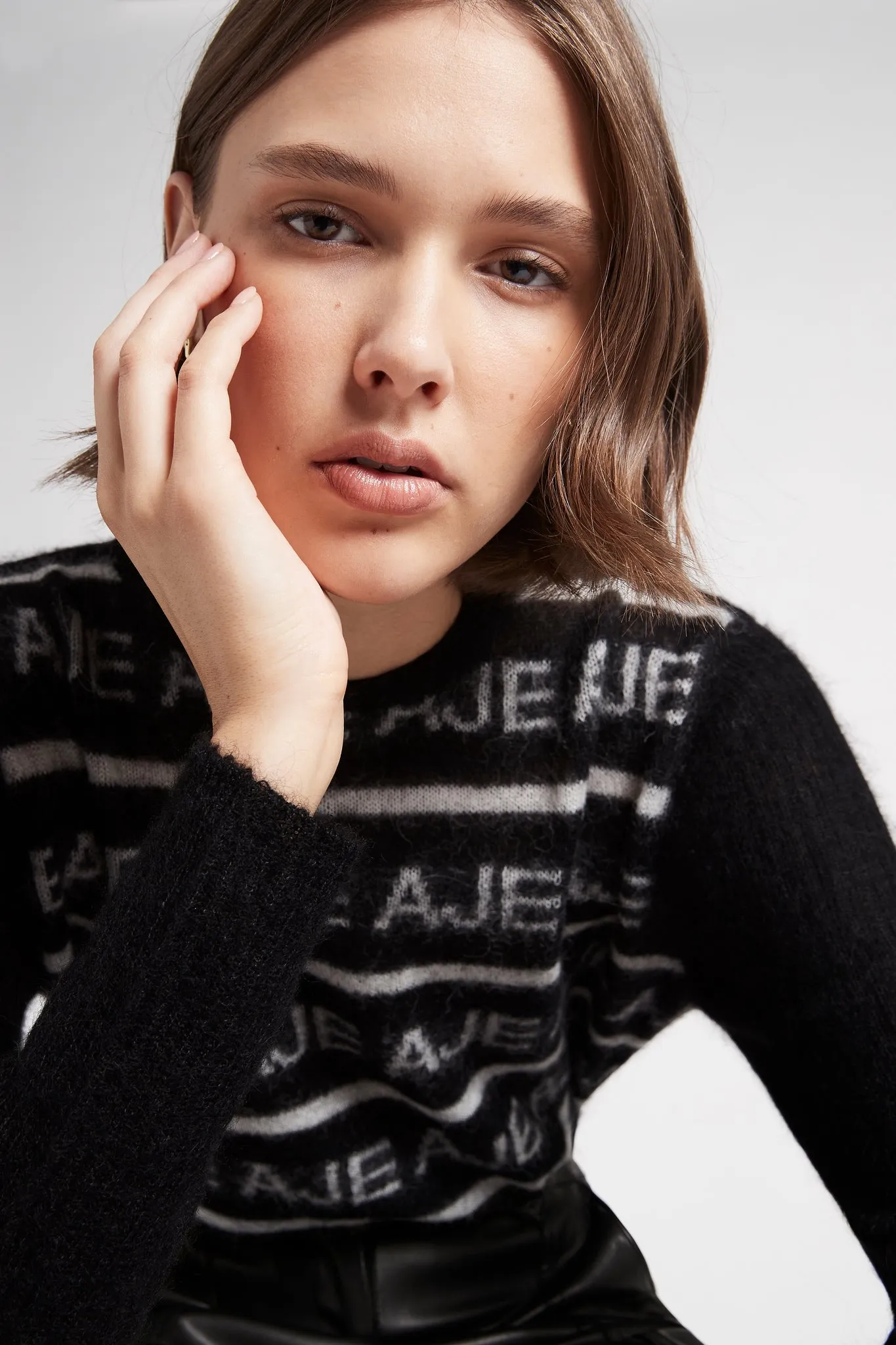 Margot Logo Knit Jumper sold by Aje product image thumbnail 4