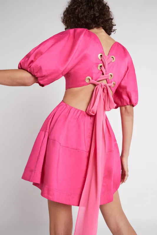Admiration Lace-Up Mini Dress made by Aje