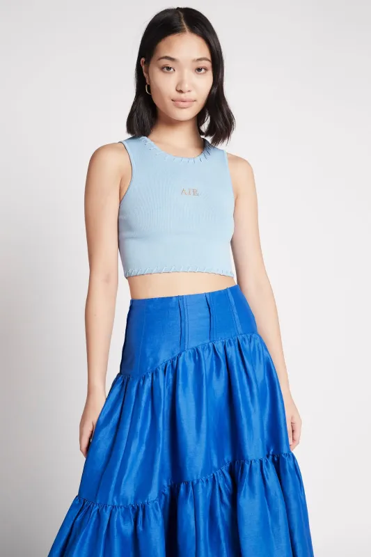 Kai Logo Cropped Knit Tank made by Aje