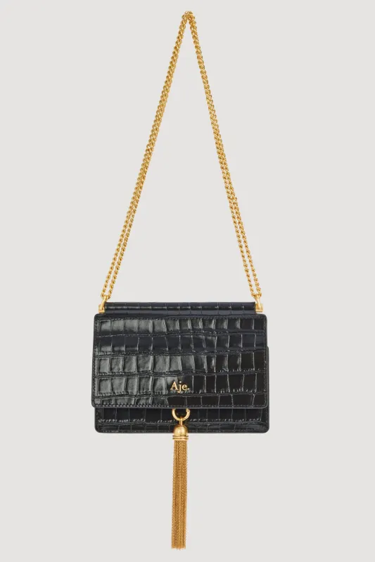 Celia Croc Emboss Clutch made by Aje
