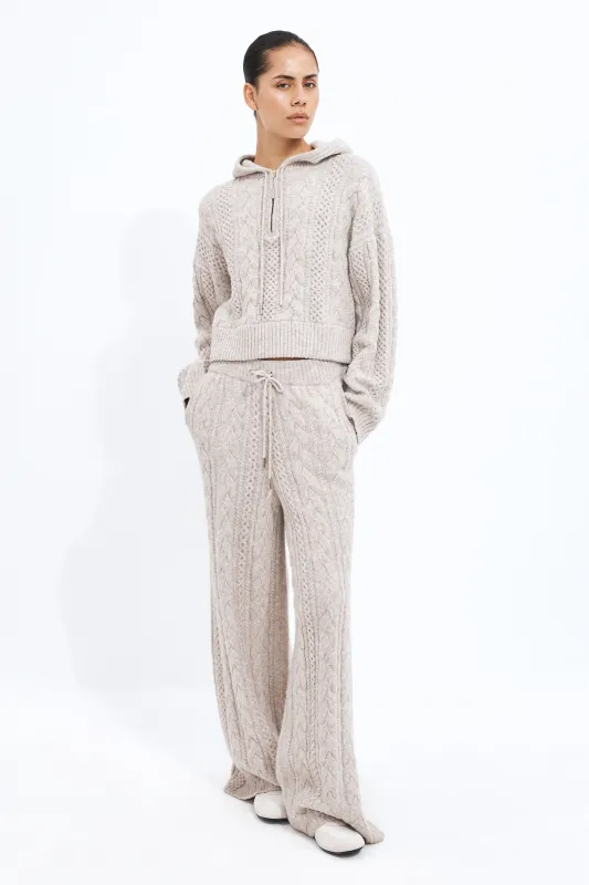 Wide Leg Cable Knit Pant made by Aje