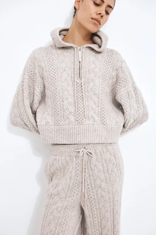 Cable Knit Hoodie made by Aje