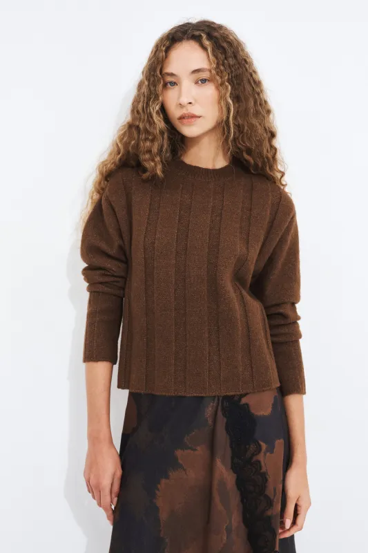 Wide Rib Knit Jumper made by Aje