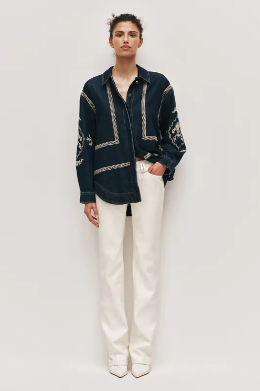 Lotus Denim Shirt made by Aje