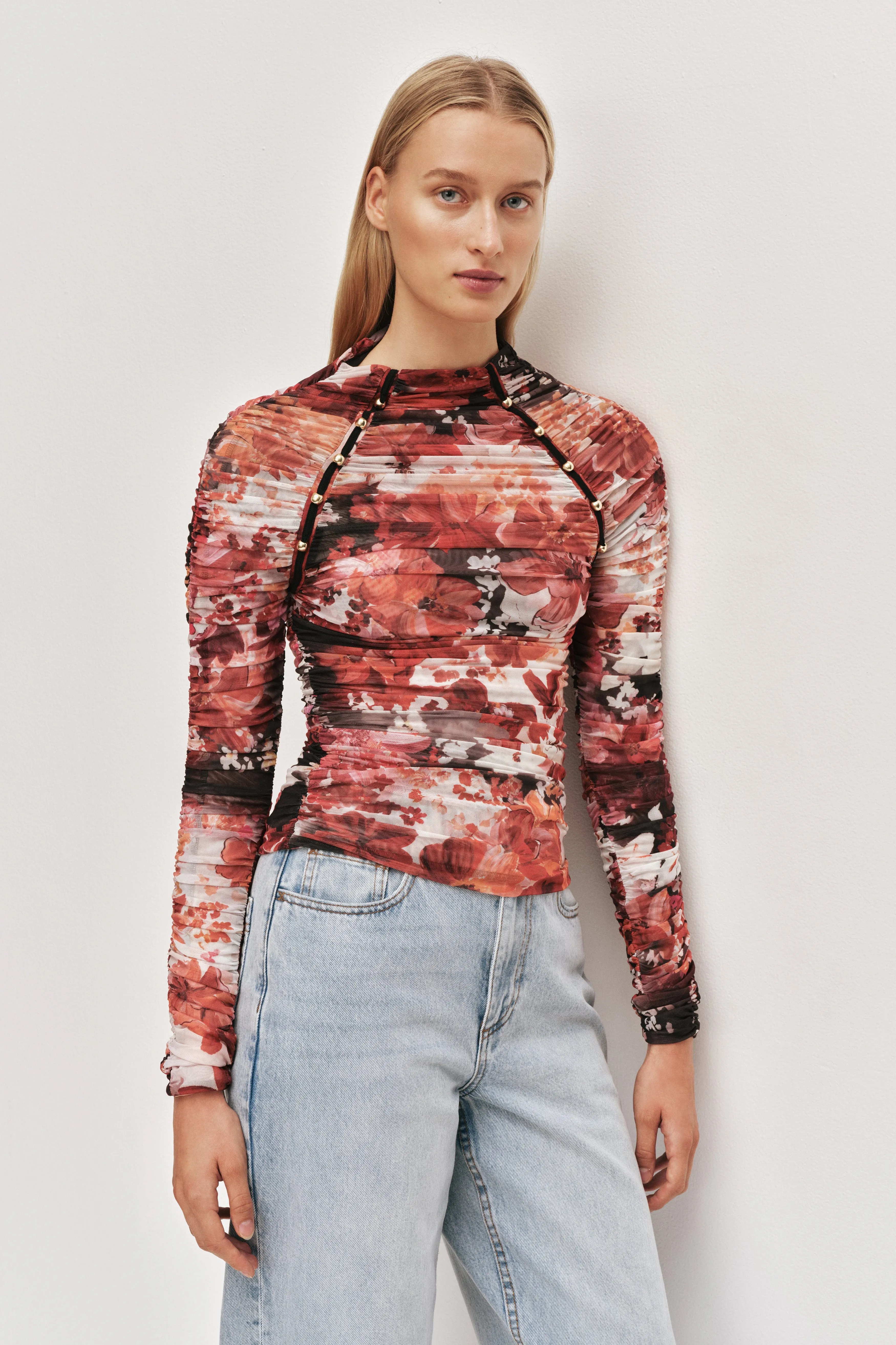 Carline Gathered Mesh Top sold by Aje product image thumbnail 3