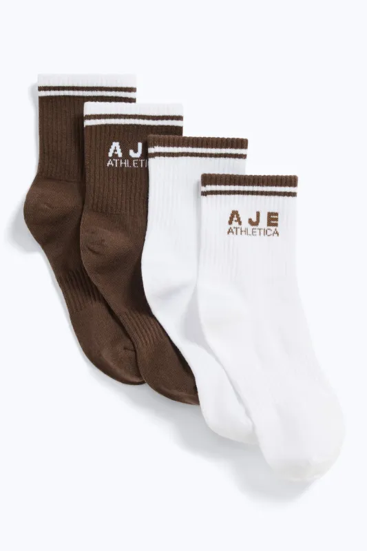 2 Pack Logo Crew Socks 028 made by Aje
