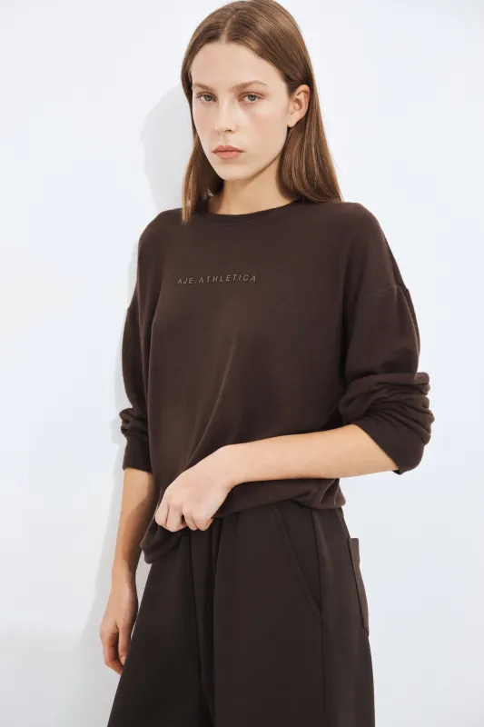 Textured Long Sleeve Tee made by Aje