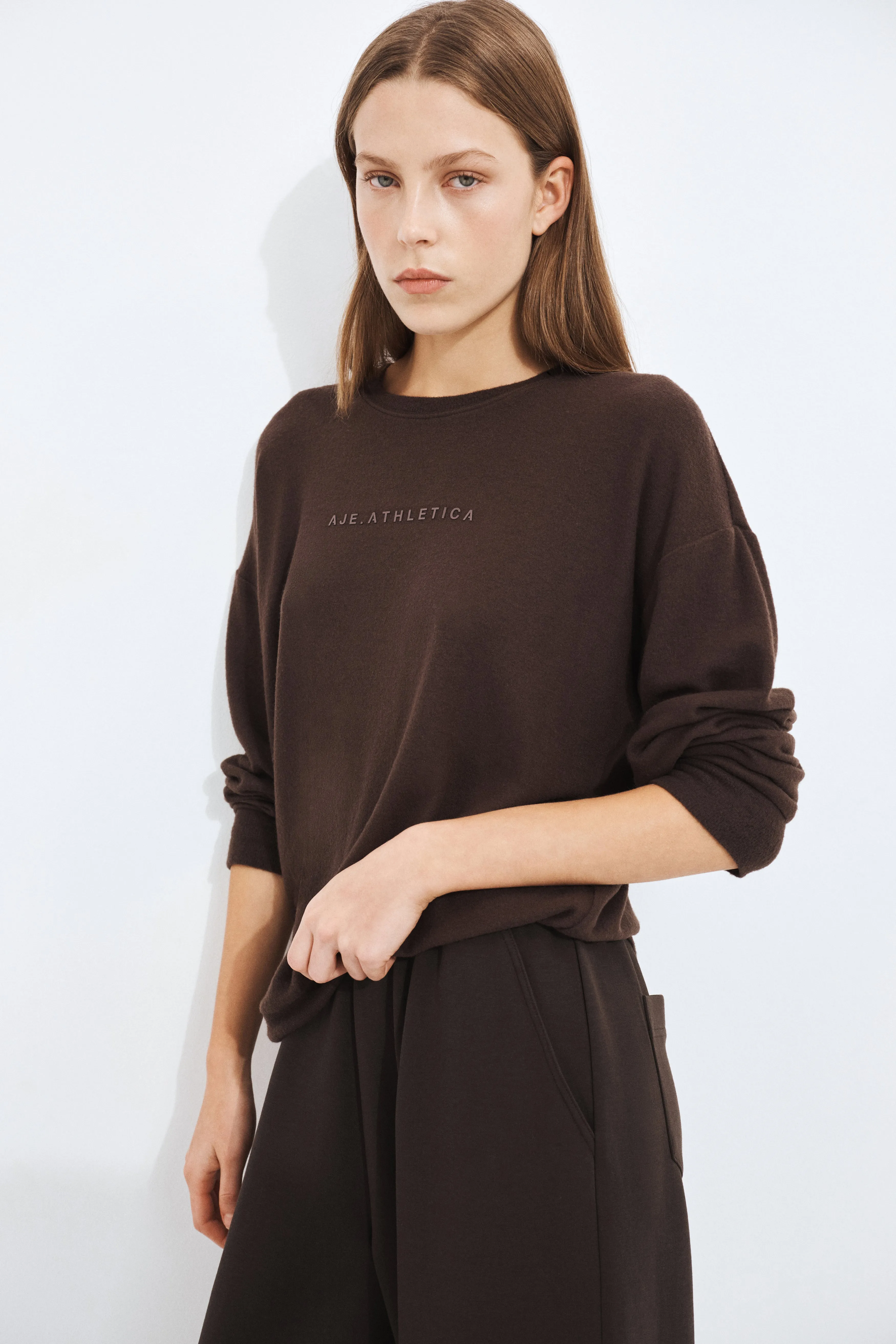 Textured Long Sleeve Tee sold by Aje