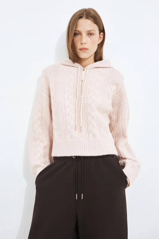 Cable Knit Hoodie made by Aje