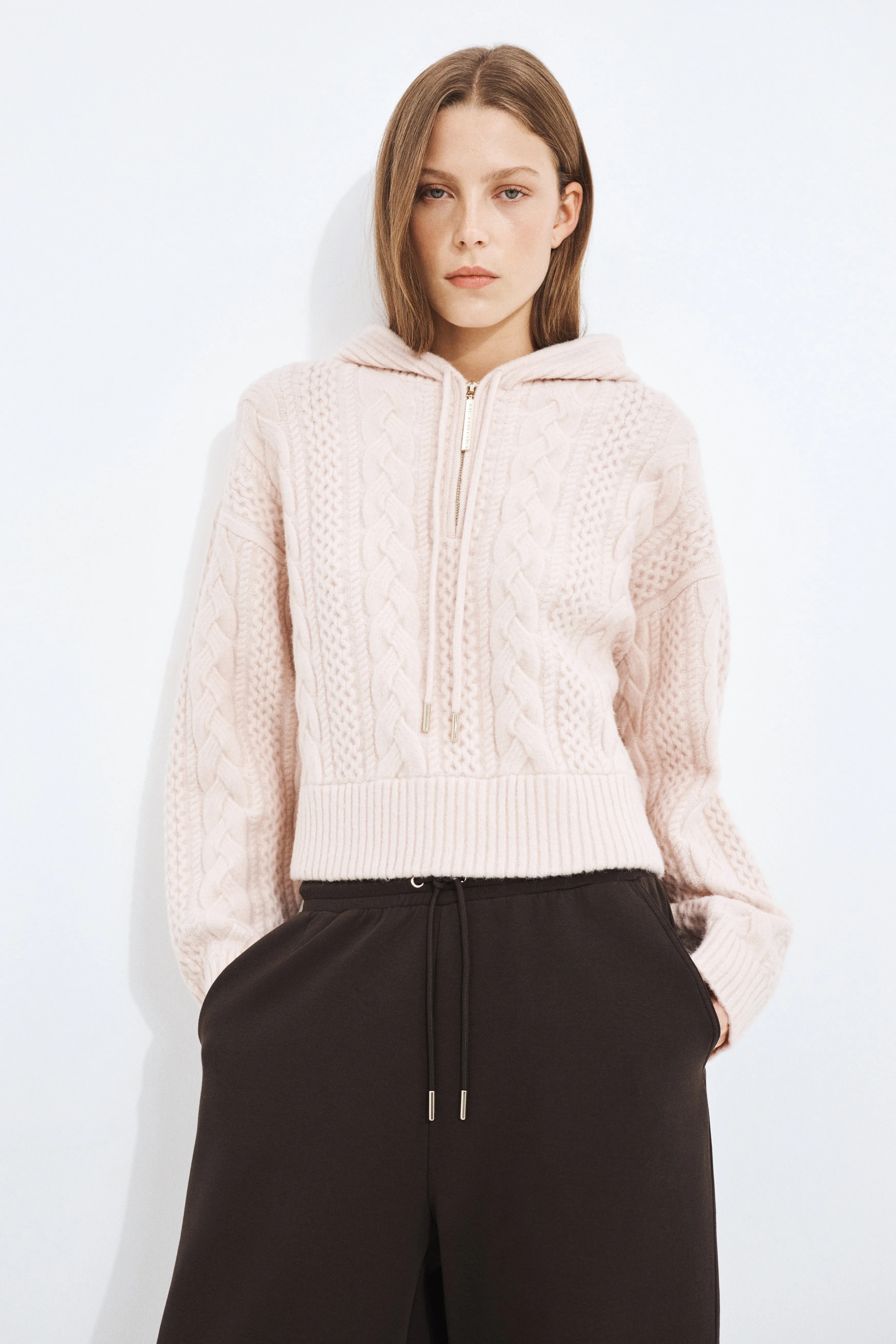 Cable Knit Hoodie sold by Aje