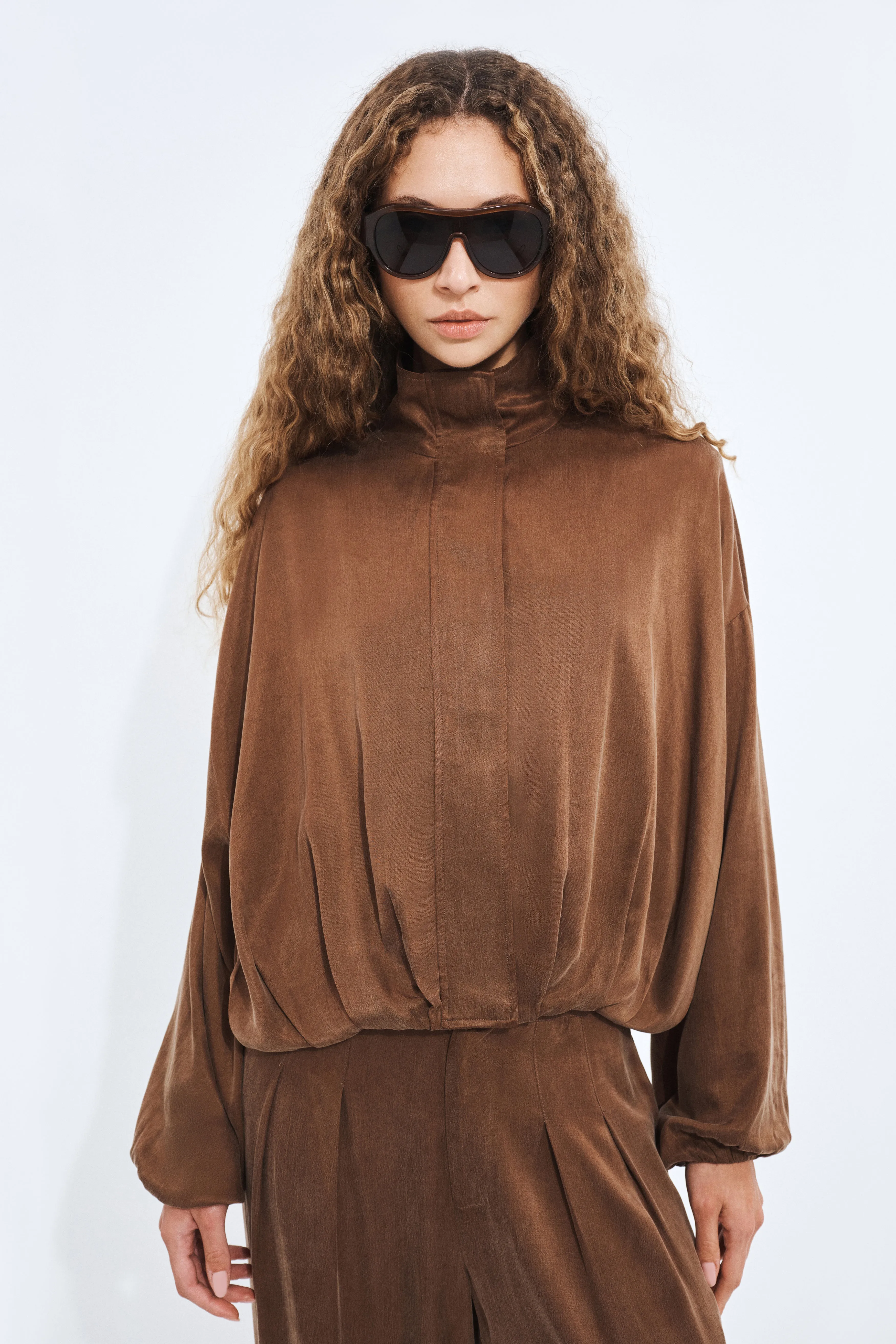 Brooke Bubble Hem Jacket sold by Aje