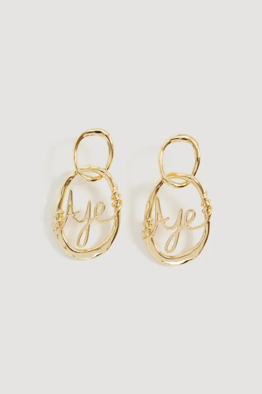 Melodia Logo Drop Earring made by Aje