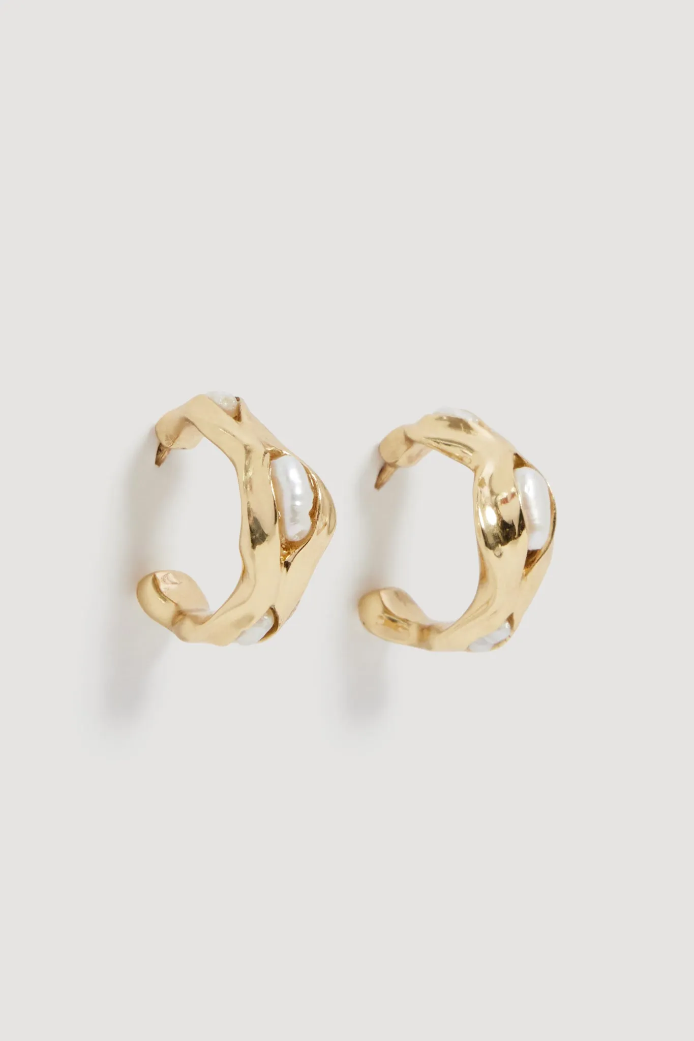 Romara Large Pearl Hoops sold by Aje