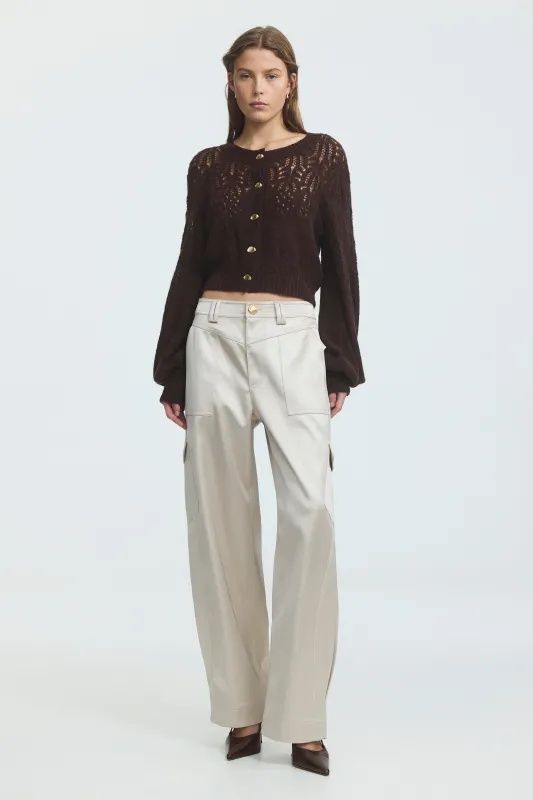 Brielle Lace Knit Cardigan made by Aje