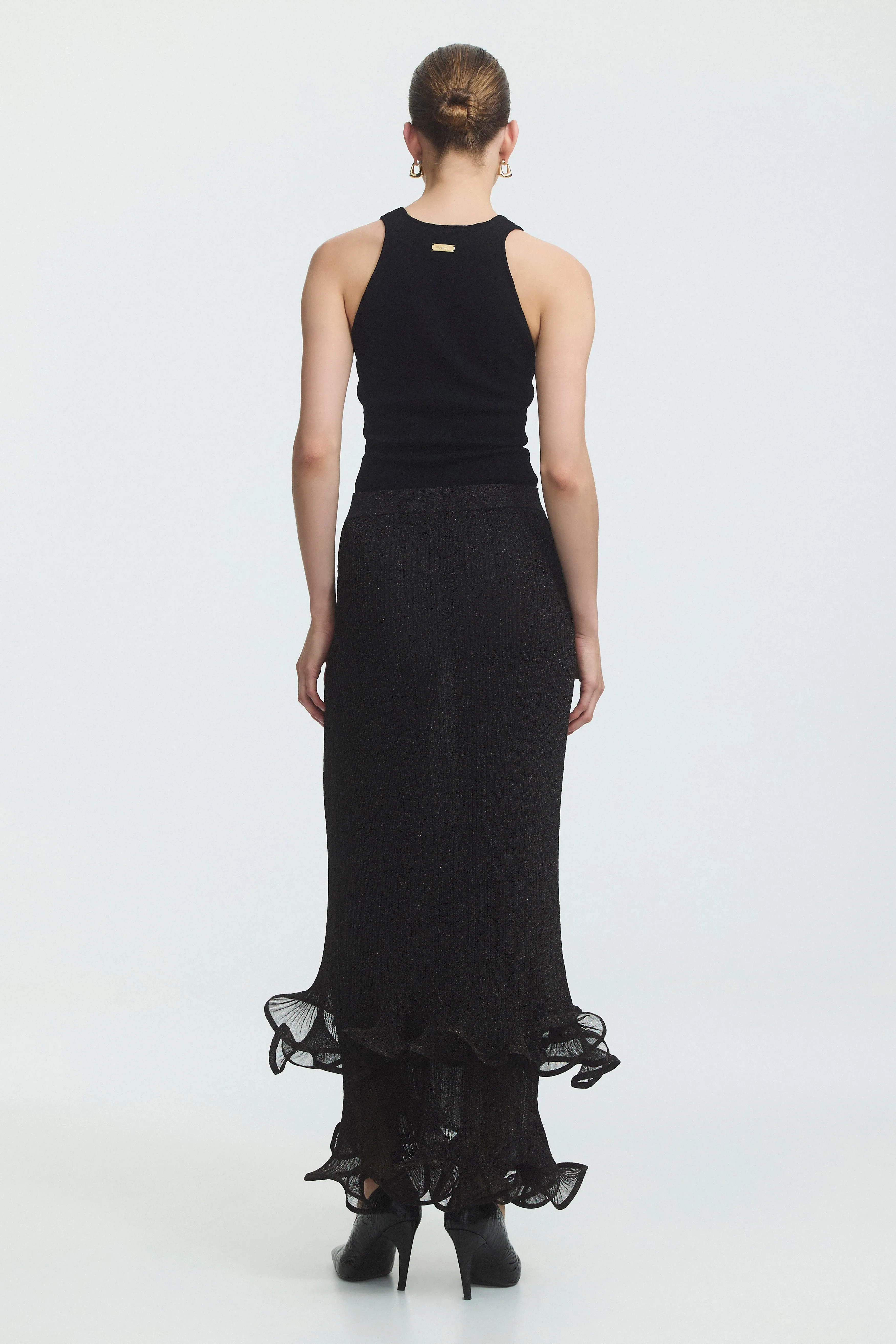 Agata Ruffle Knit Midi Skirt sold by Aje product image thumbnail 5