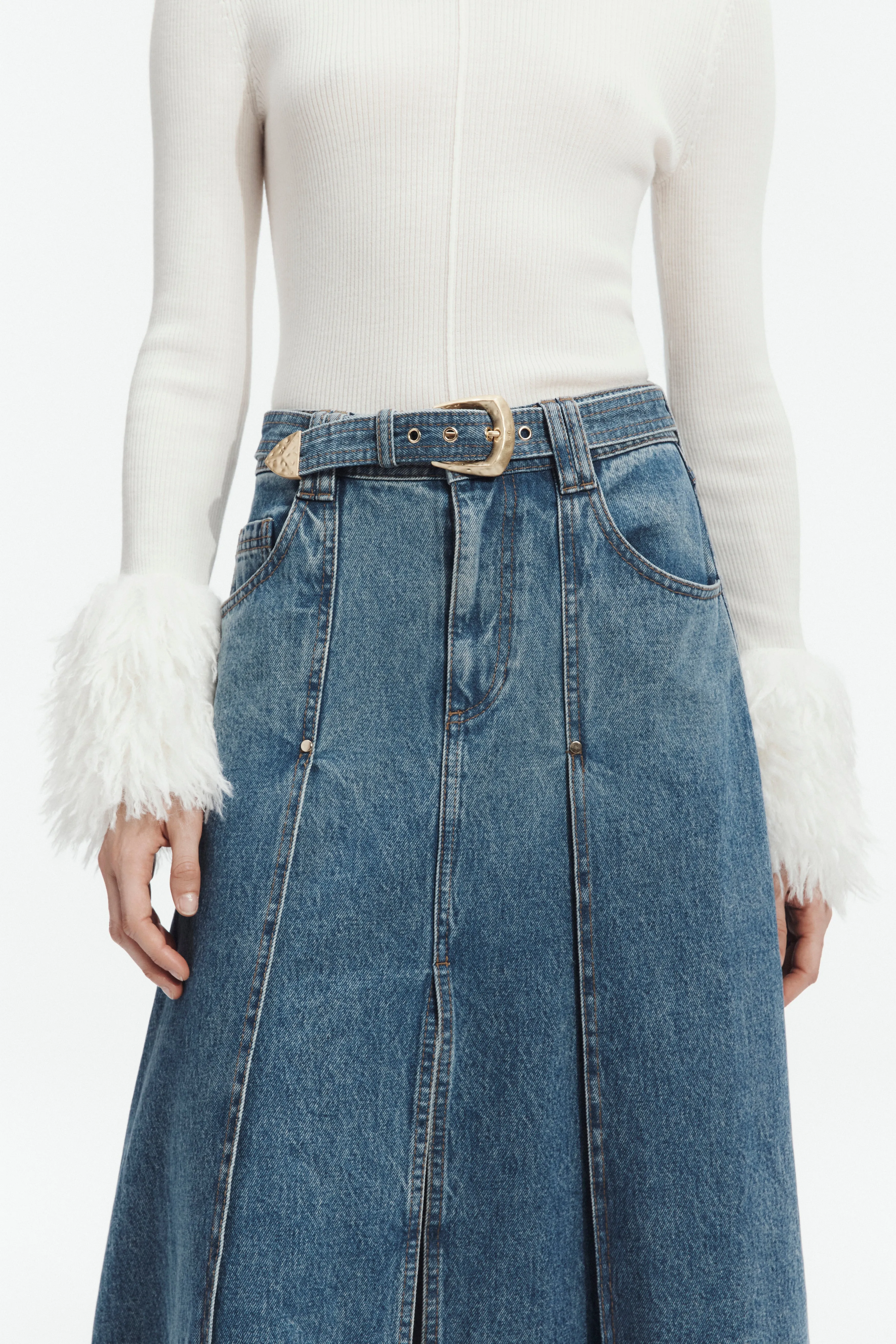 Viva Denim Midi Skirt sold by Aje product image thumbnail 3