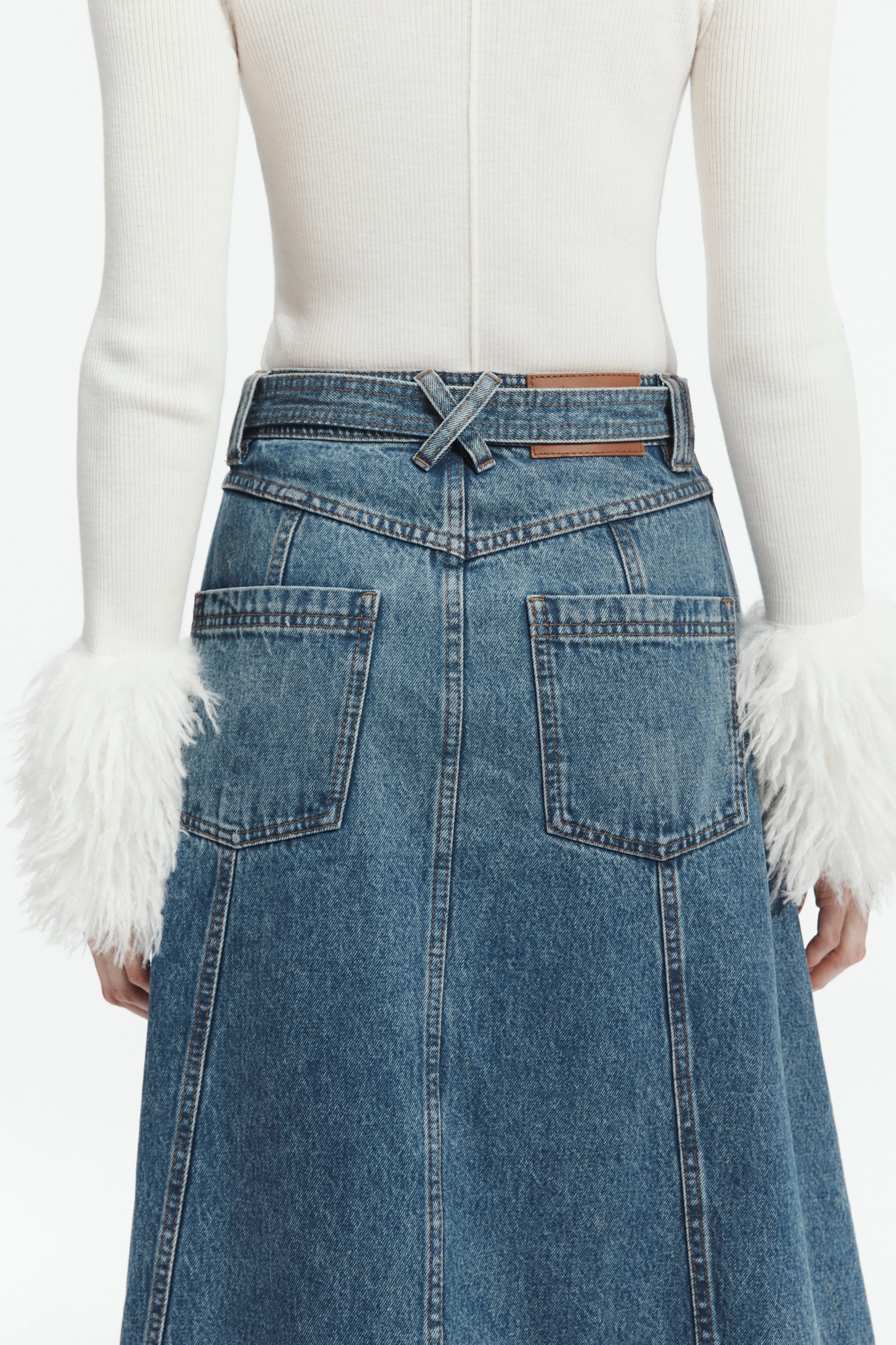 Viva Denim Midi Skirt sold by Aje product image thumbnail 4
