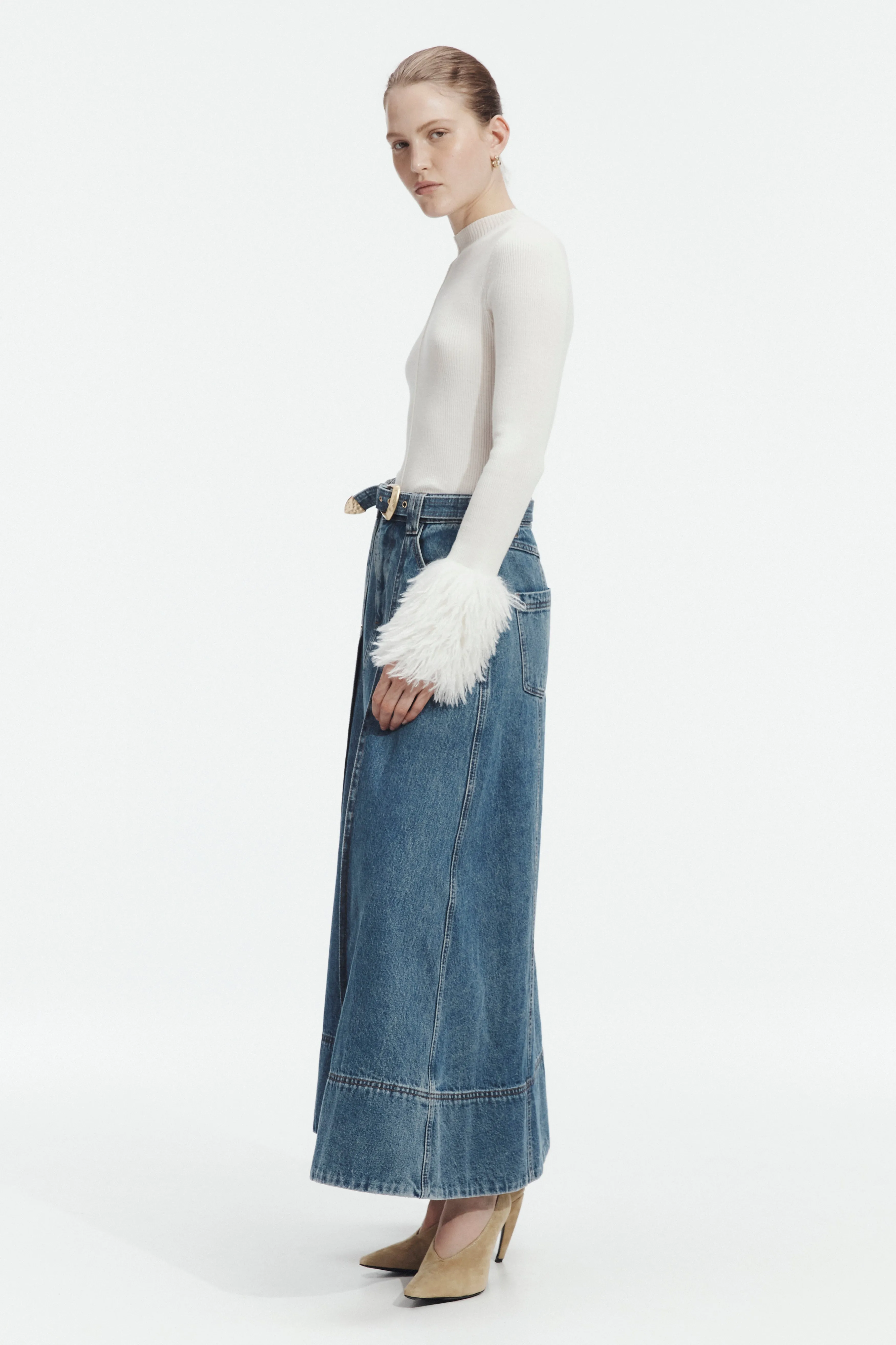 Viva Denim Midi Skirt sold by Aje product image thumbnail 5