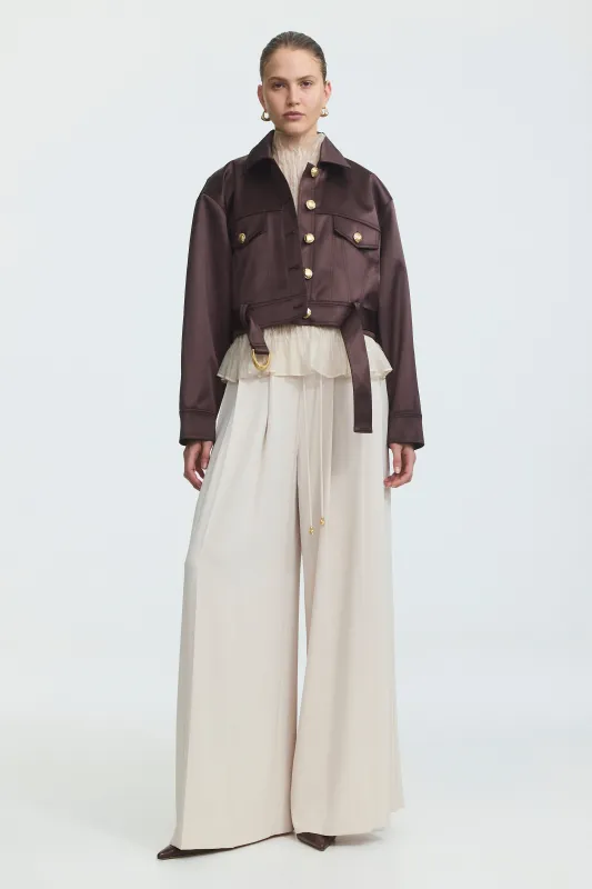 Ardena Satin Jacket made by Aje