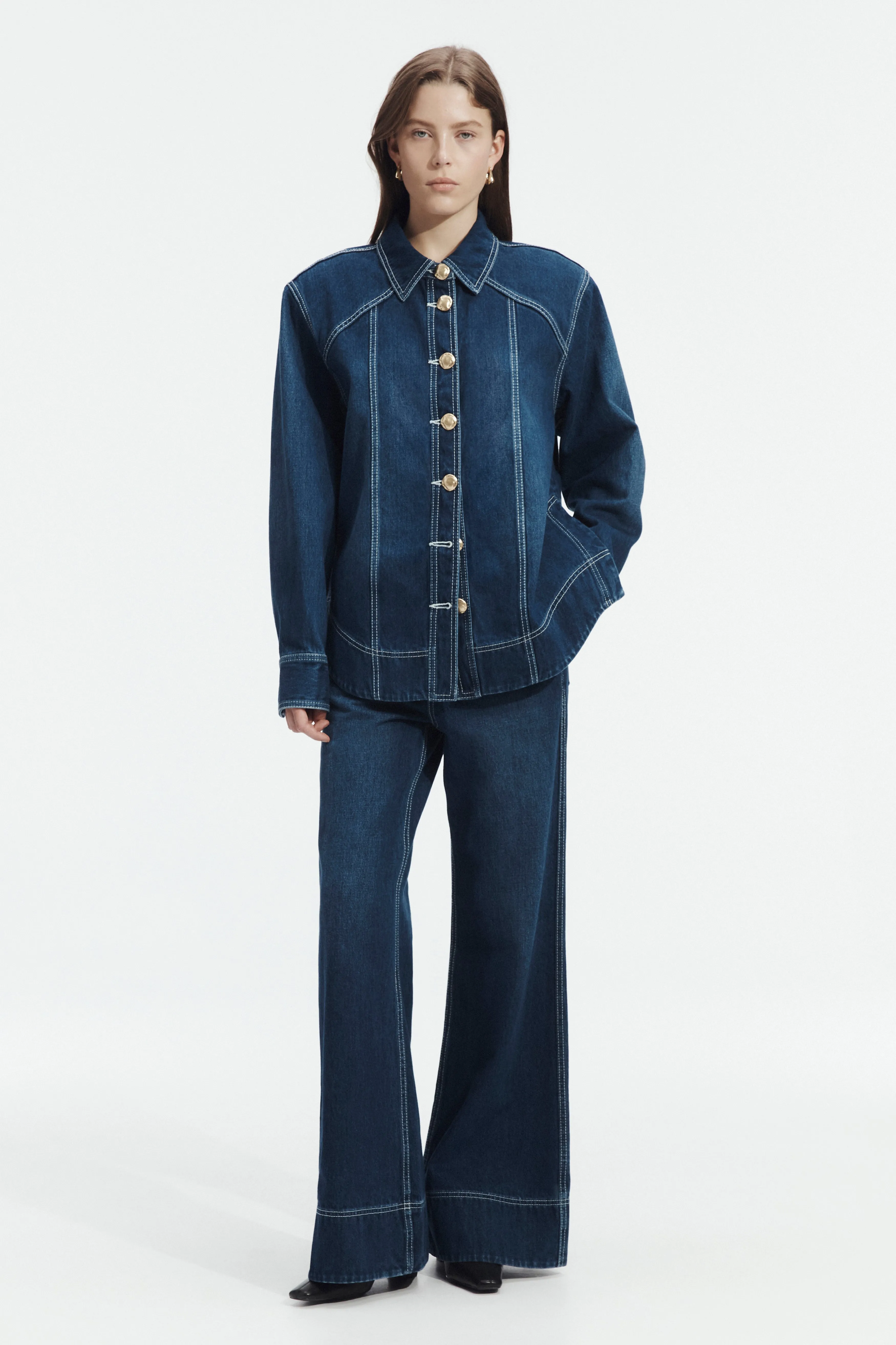 Rylee Denim Shirt sold by Aje