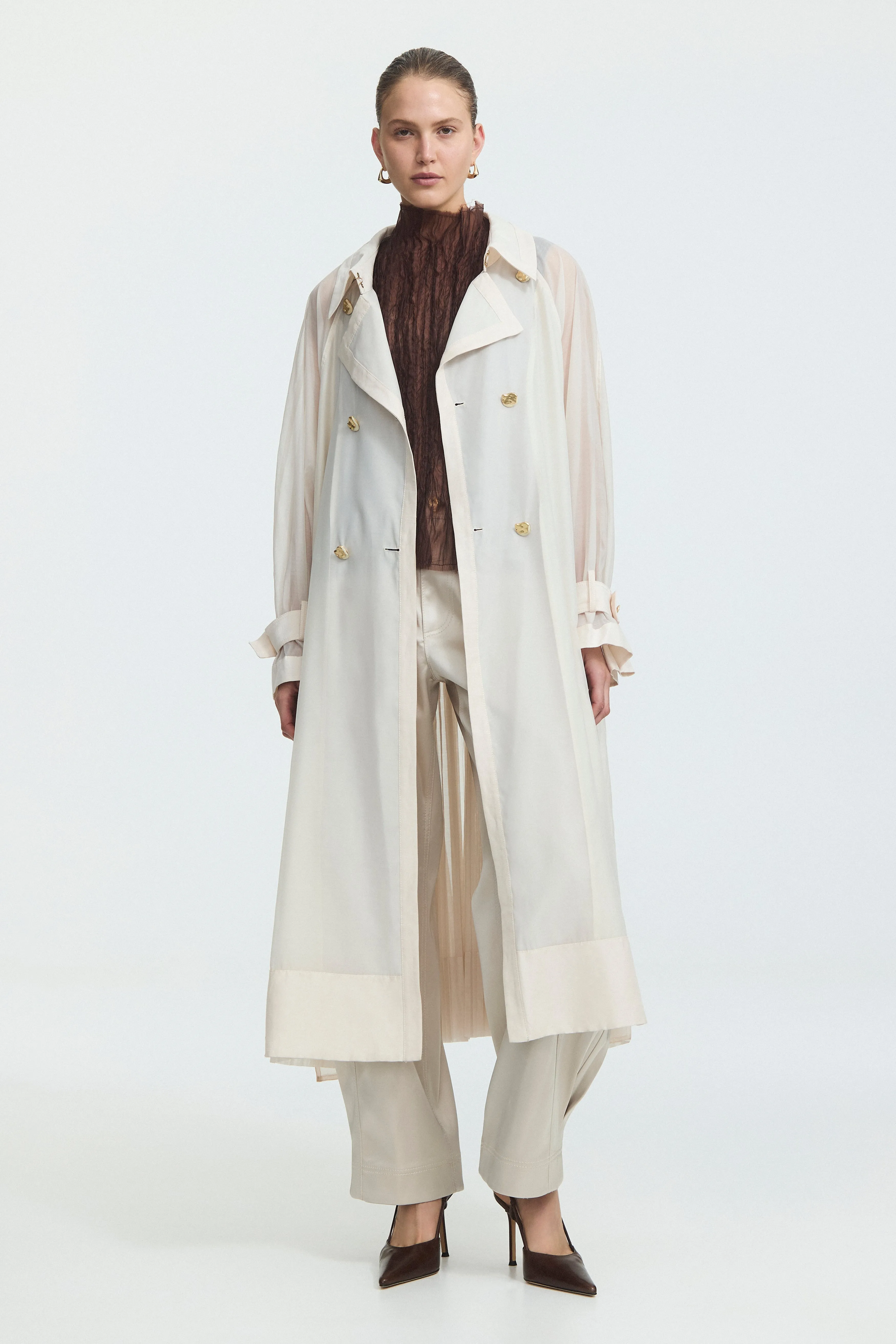 Whisper Trench Coat sold by Aje