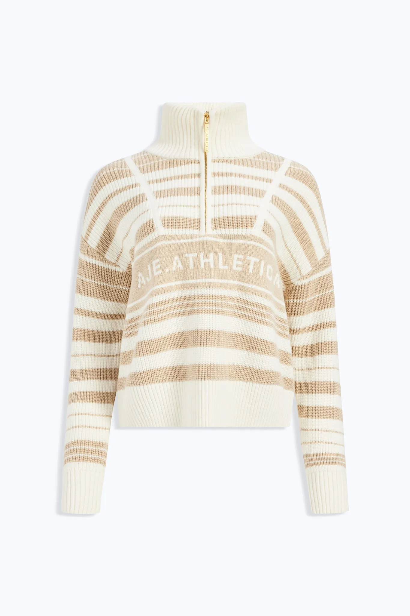 1/4 Zip Knit Stripe Jumper sold by Aje product image thumbnail 2