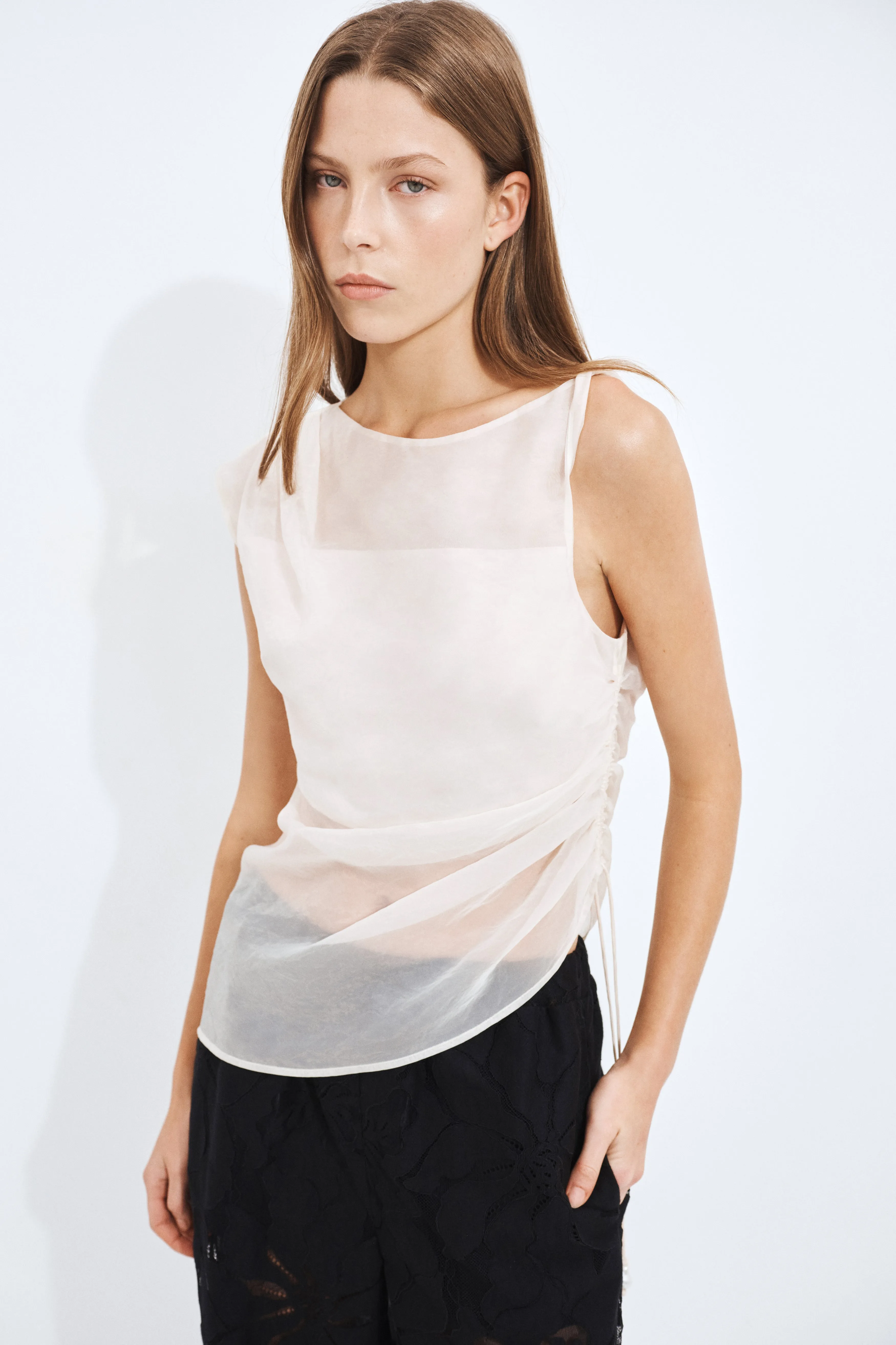 Paige Organza Top sold by Aje