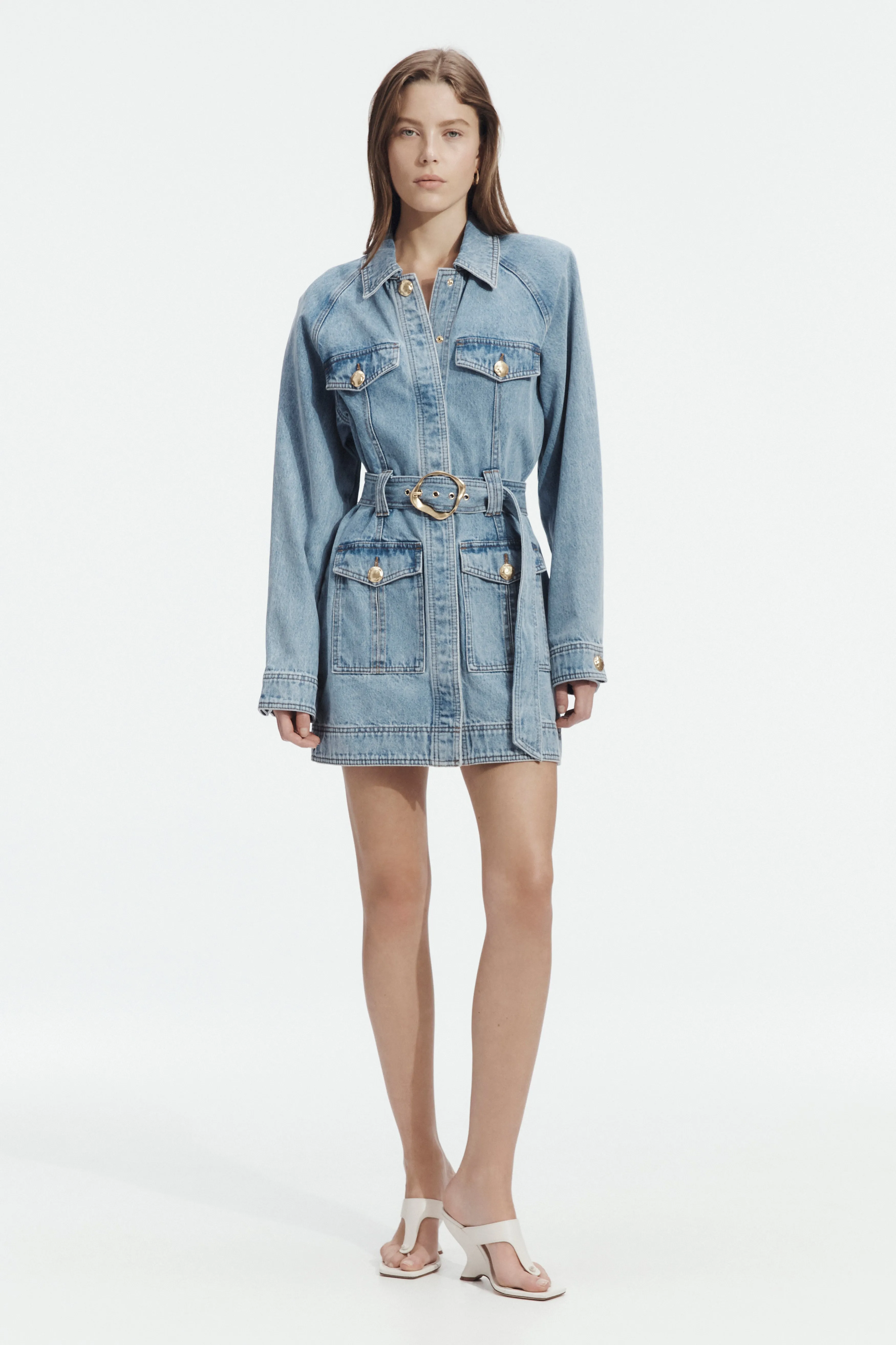 Lyra Denim Mini Dress sold by Aje