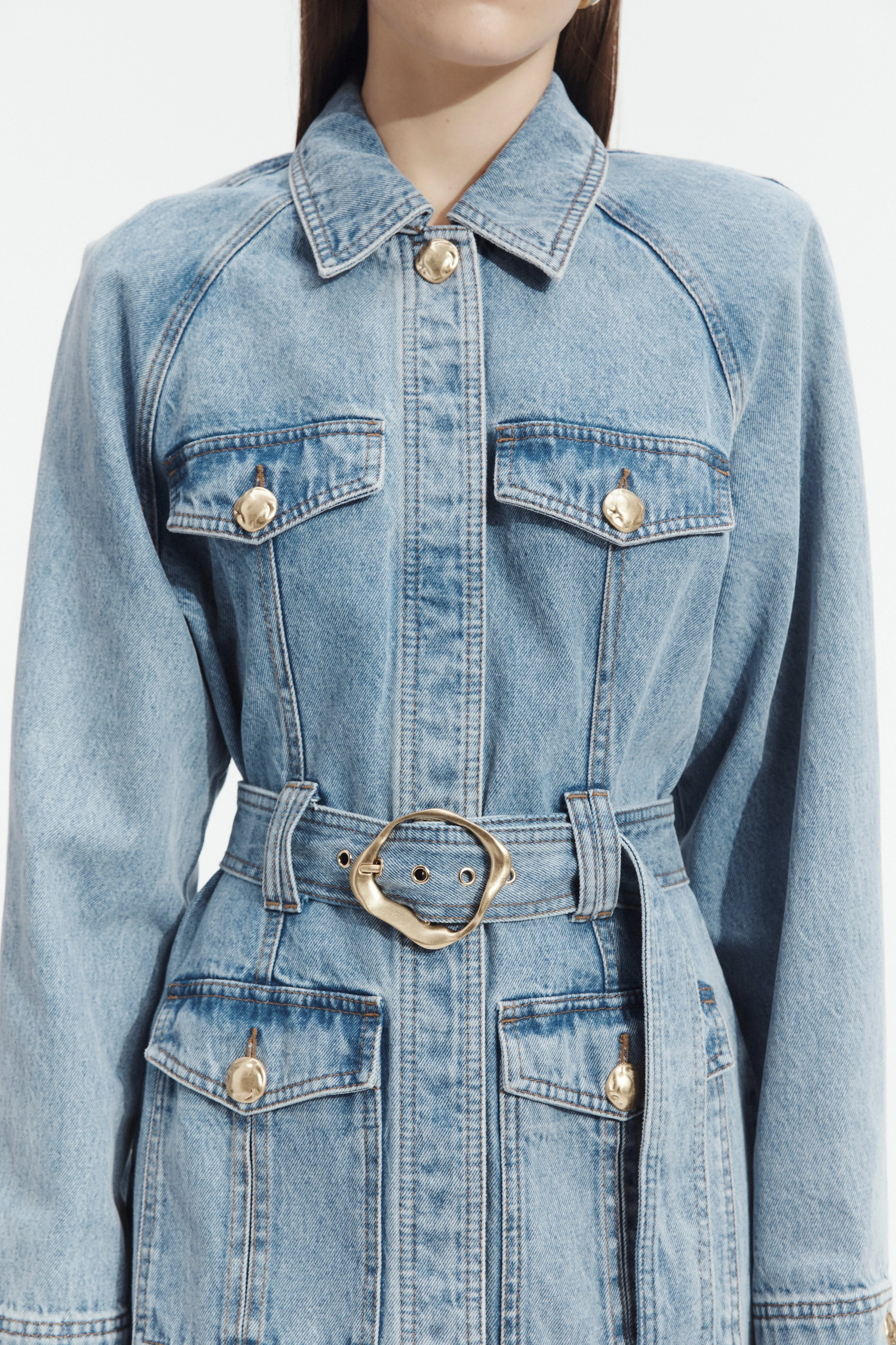 Lyra Denim Mini Dress sold by Aje product image thumbnail 4