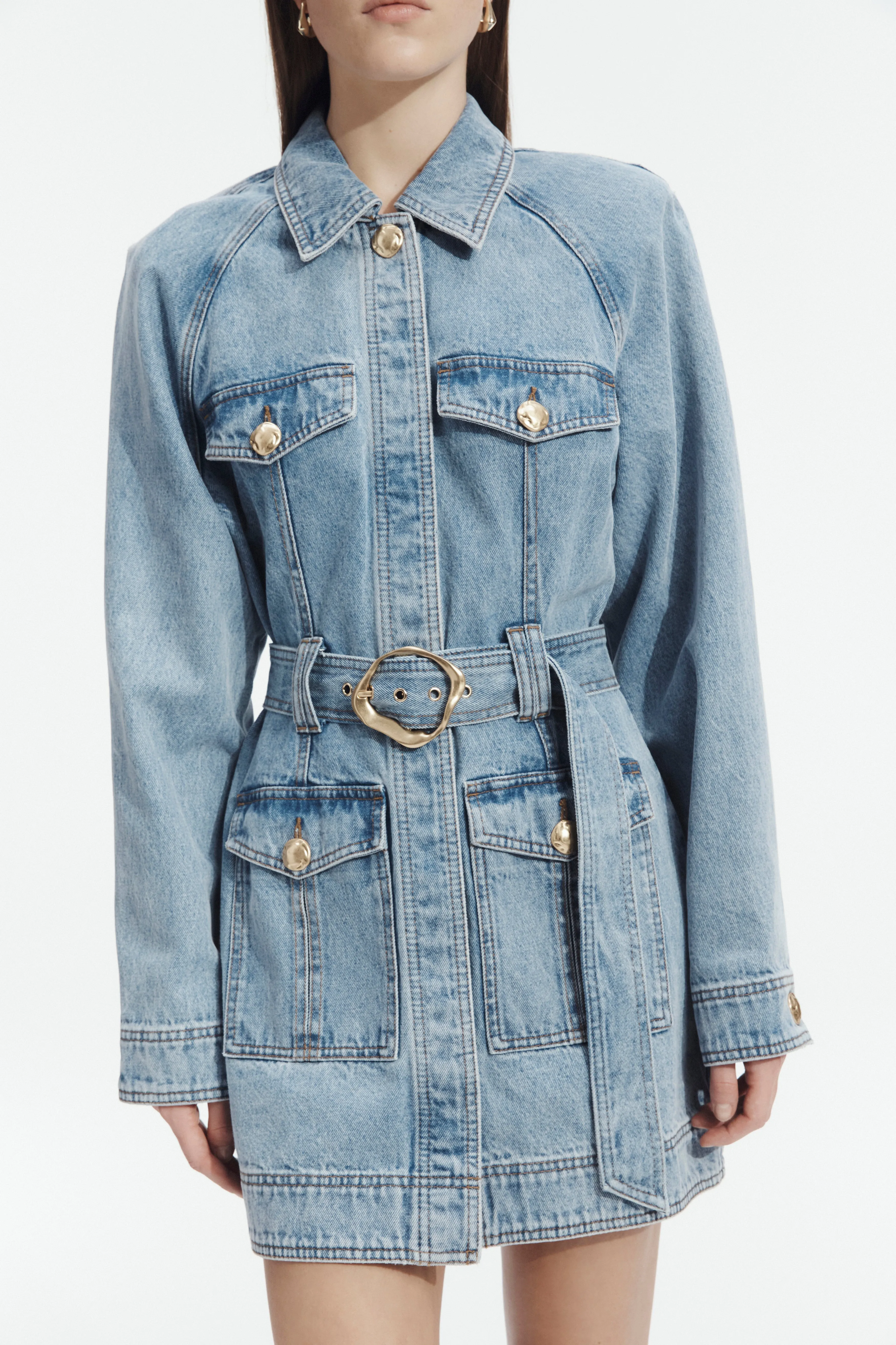 Lyra Denim Mini Dress sold by Aje product image thumbnail 3