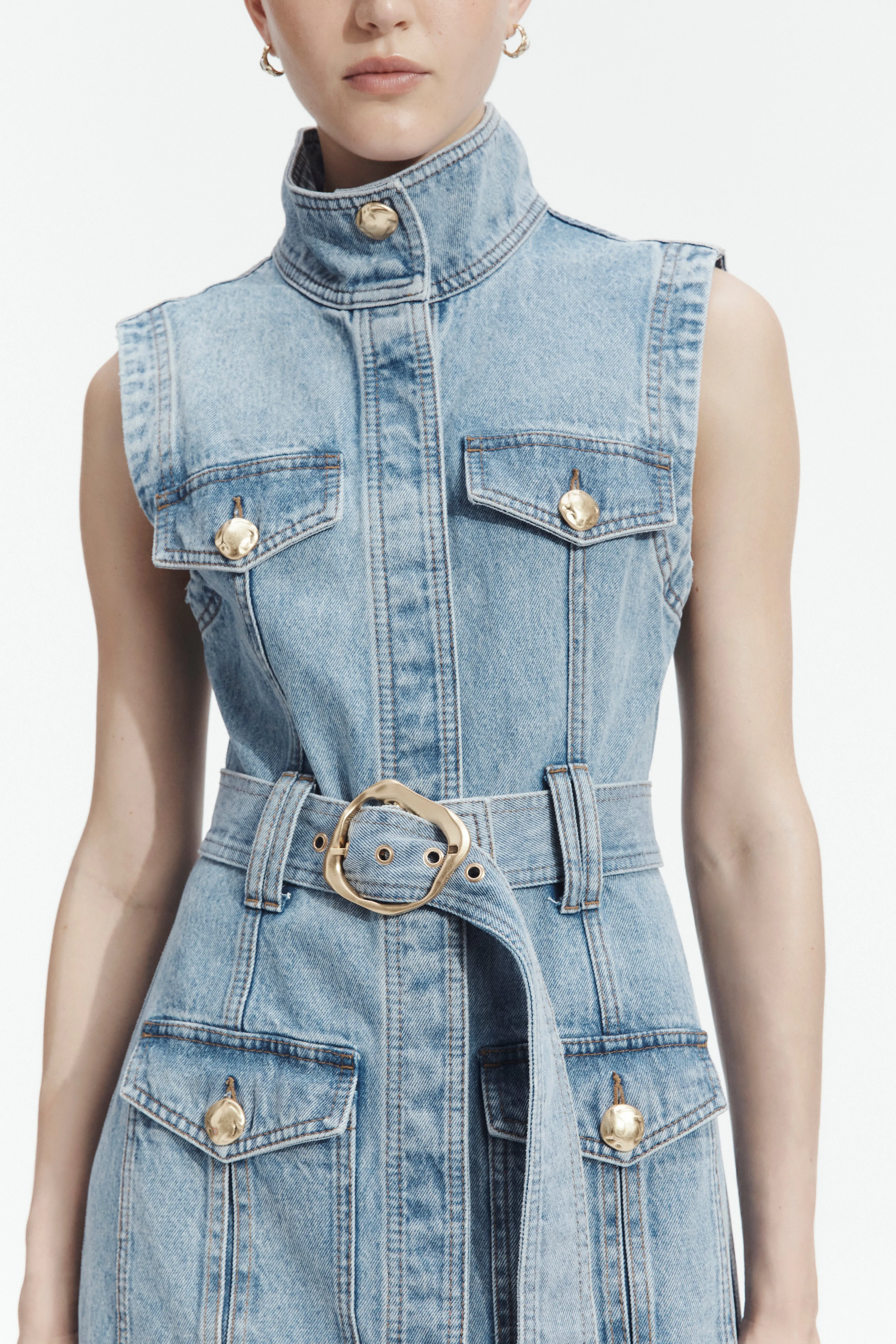 Lyra Denim Midi Dress sold by Aje product image thumbnail 5