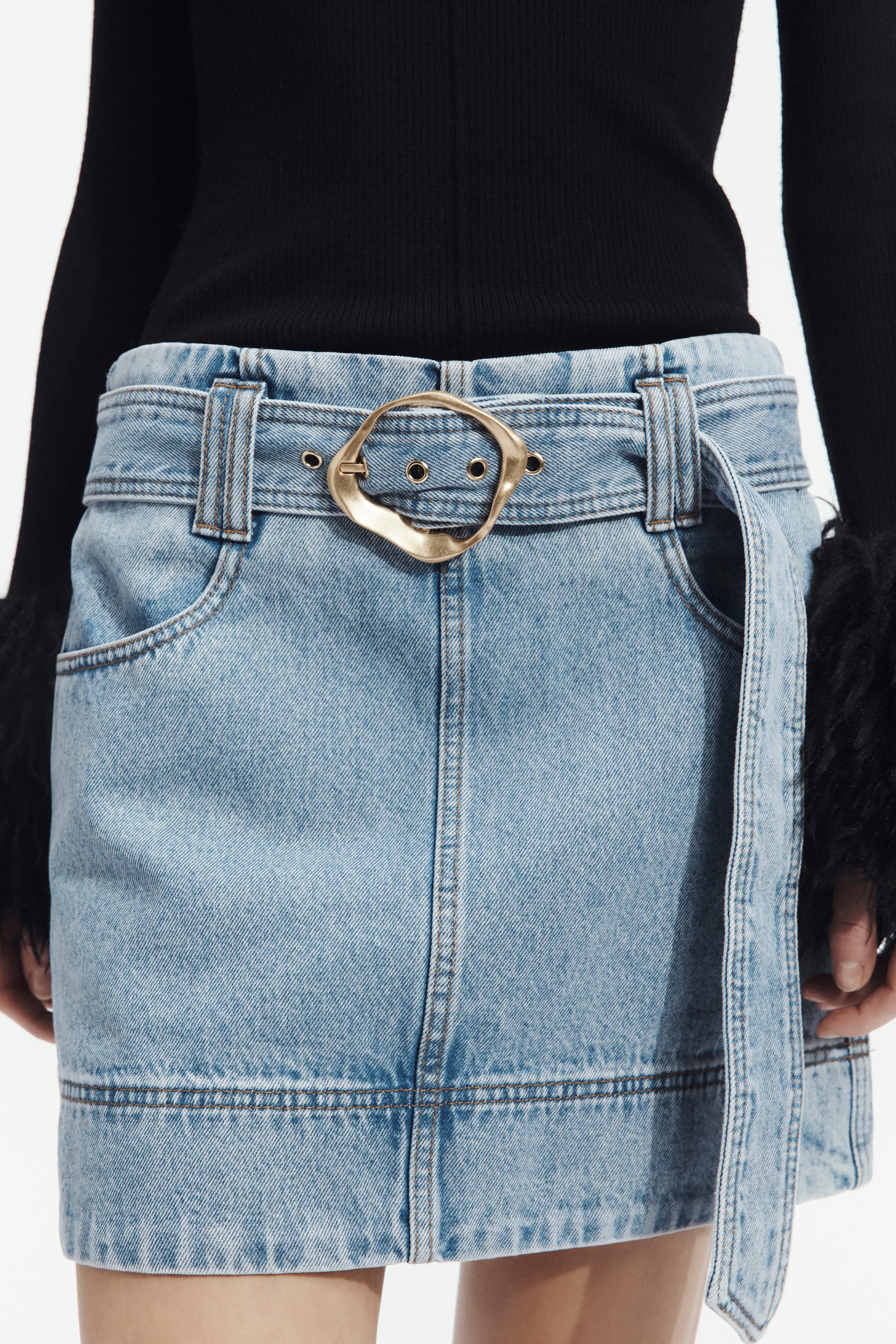 Lyra Denim Mini Skirt sold by Aje product image thumbnail 4