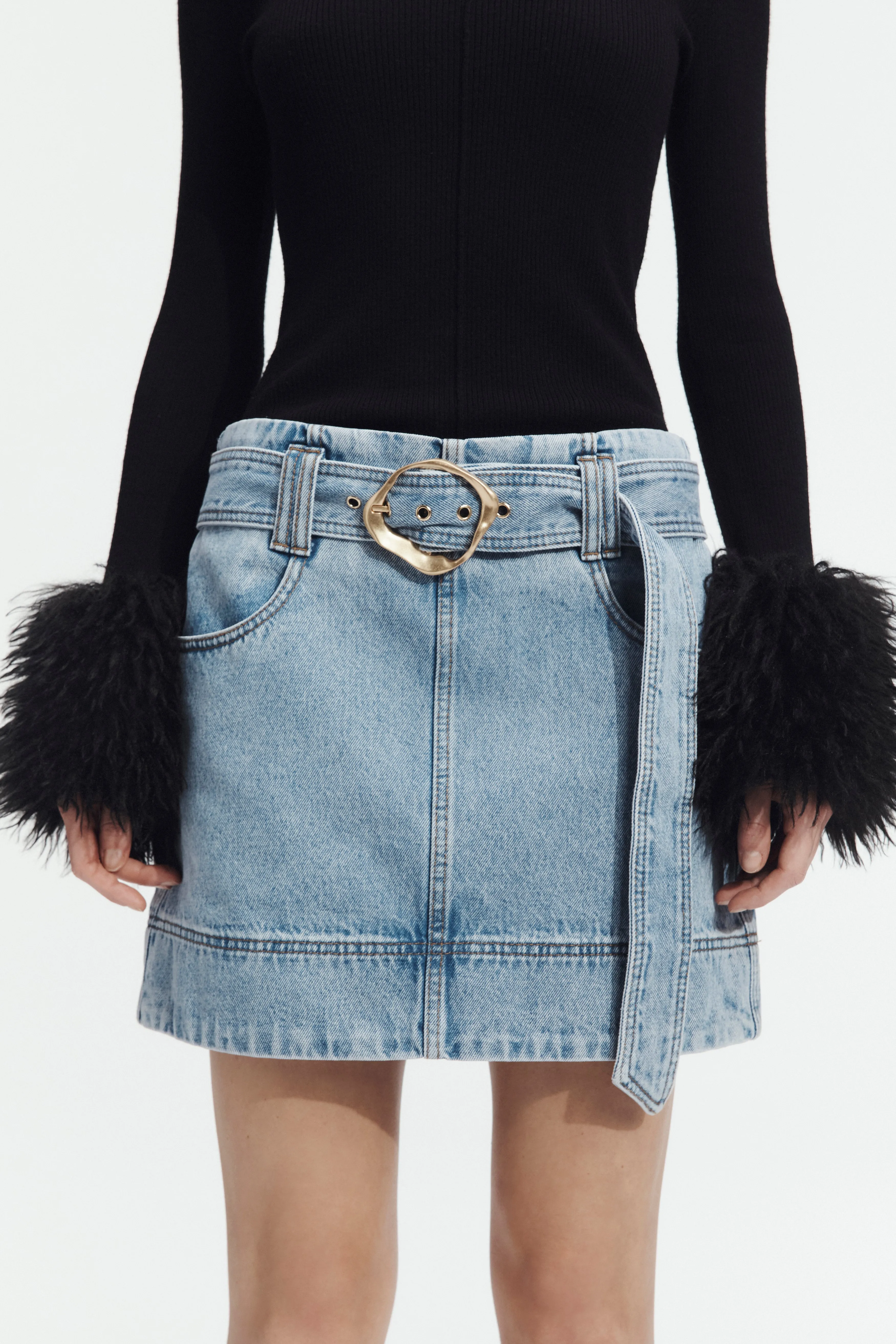 Lyra Denim Mini Skirt sold by Aje product image thumbnail 3