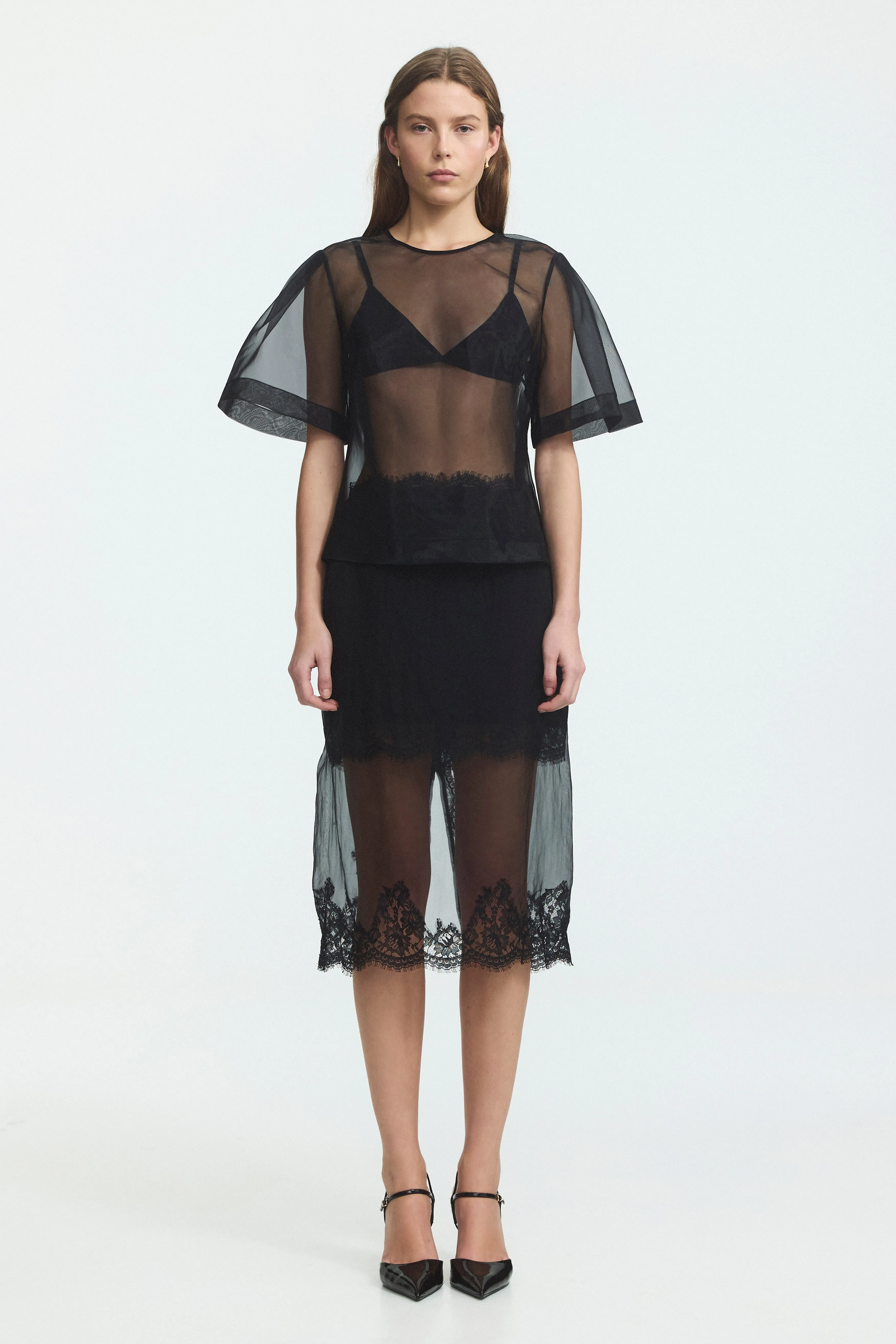 Hush Short Sleeve Top sold by Aje